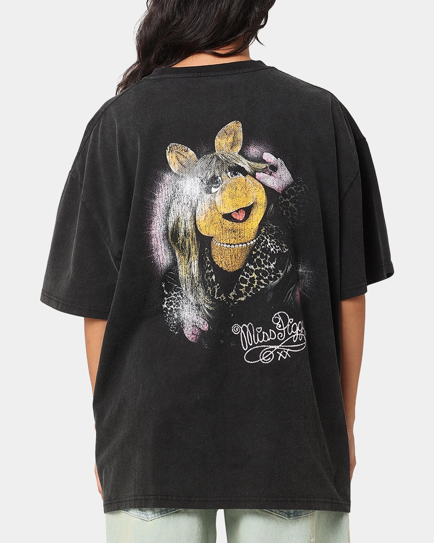 American Thrift Disney The Muppets Miss Piggy Heavy T-Shirt Vintage Black