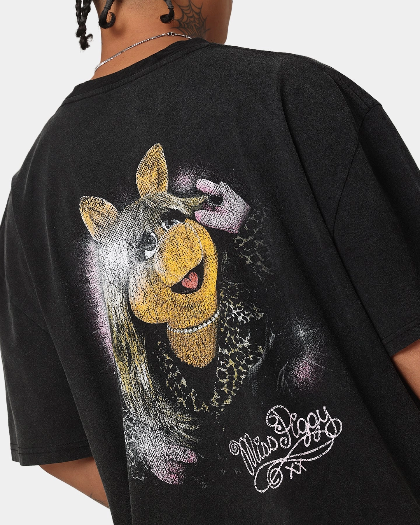 American Thrift Disney The Muppets Miss Piggy Heavy T-Shirt Vintage Black