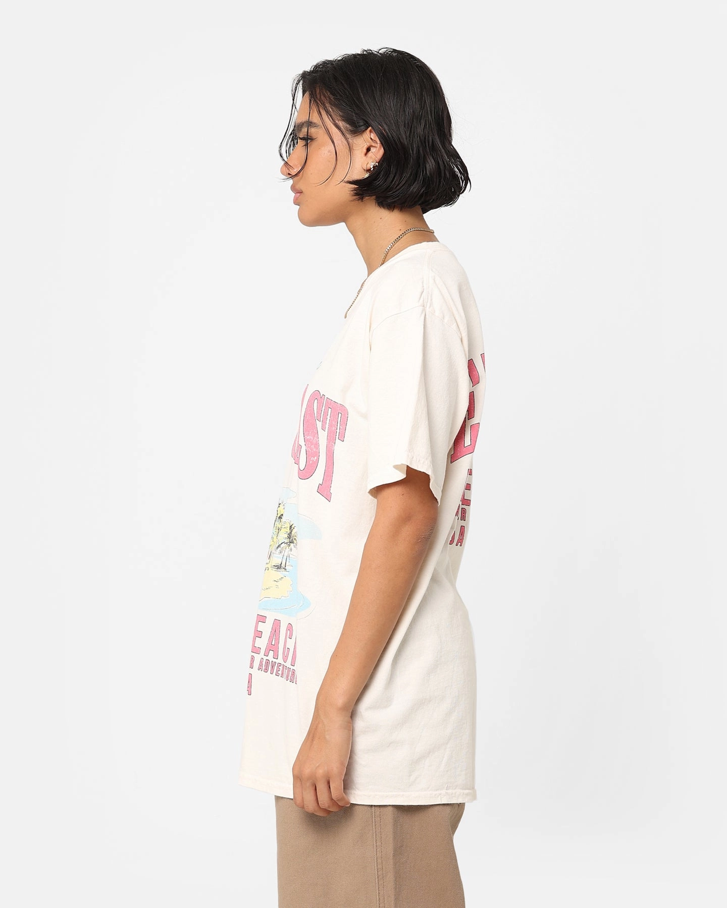 American Thrift Miami Beach Vintage T-Shirt Off White