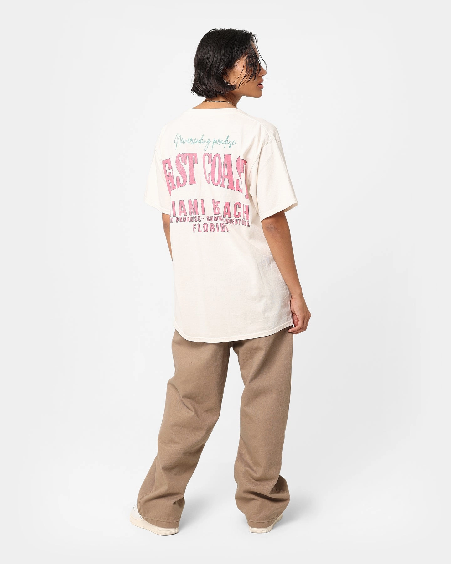 American Thrift Miami Beach Vintage T-Shirt Off White