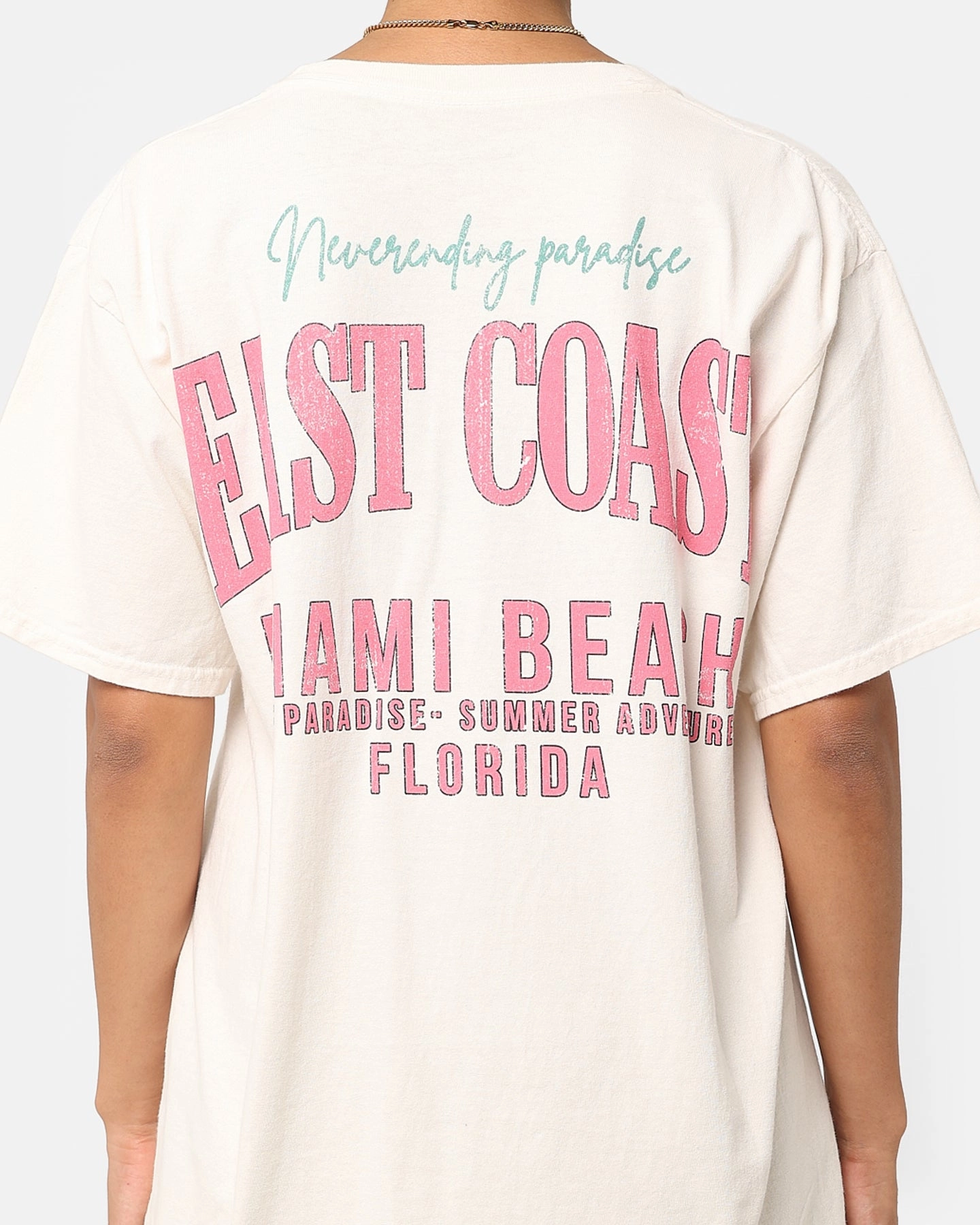 American Thrift Miami Beach Vintage T-Shirt Off White