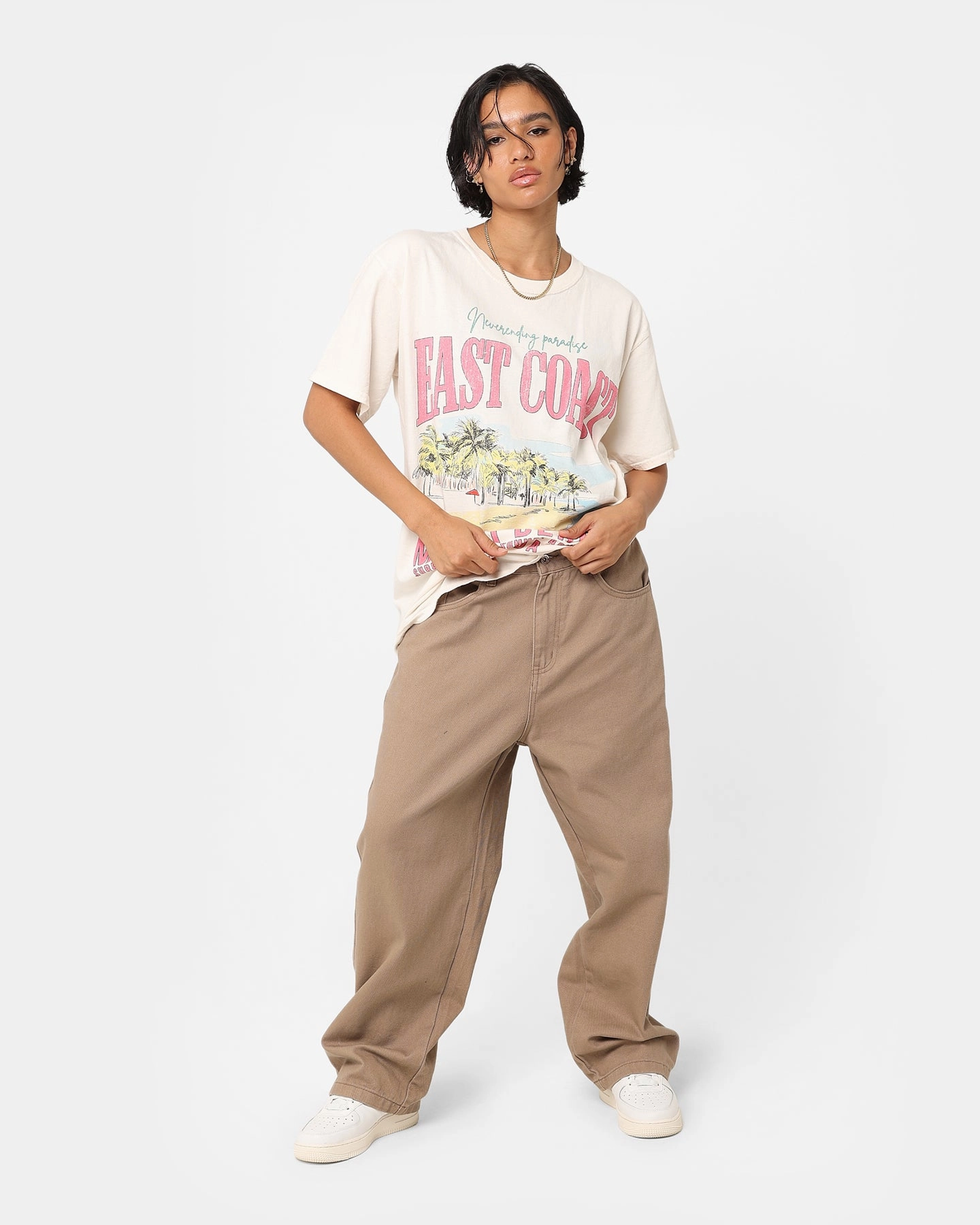 American Thrift Miami Beach Vintage T-Shirt Off White