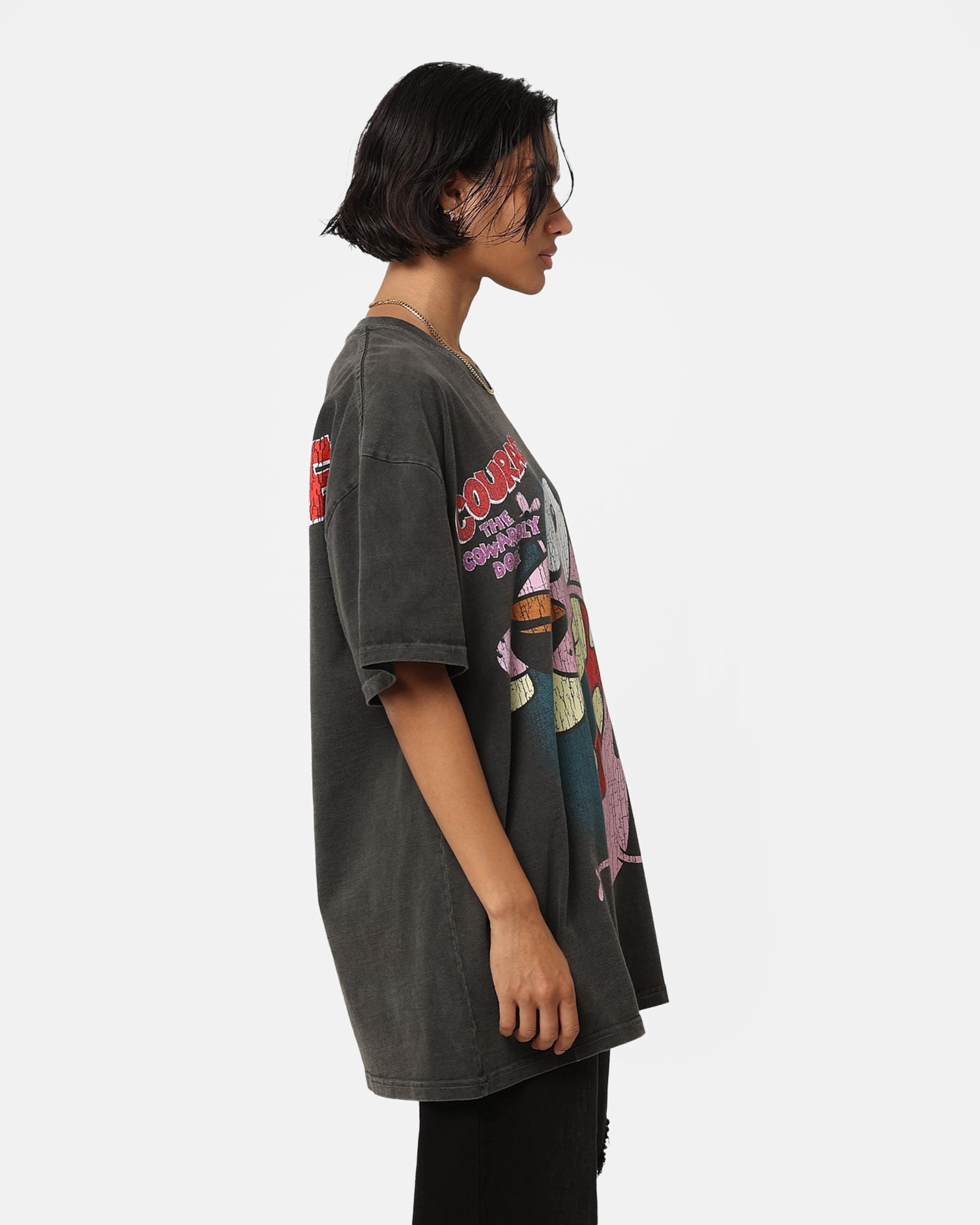 American Thrift X Cartoon Network Courage Heavyweight T-Shirt Black Wash