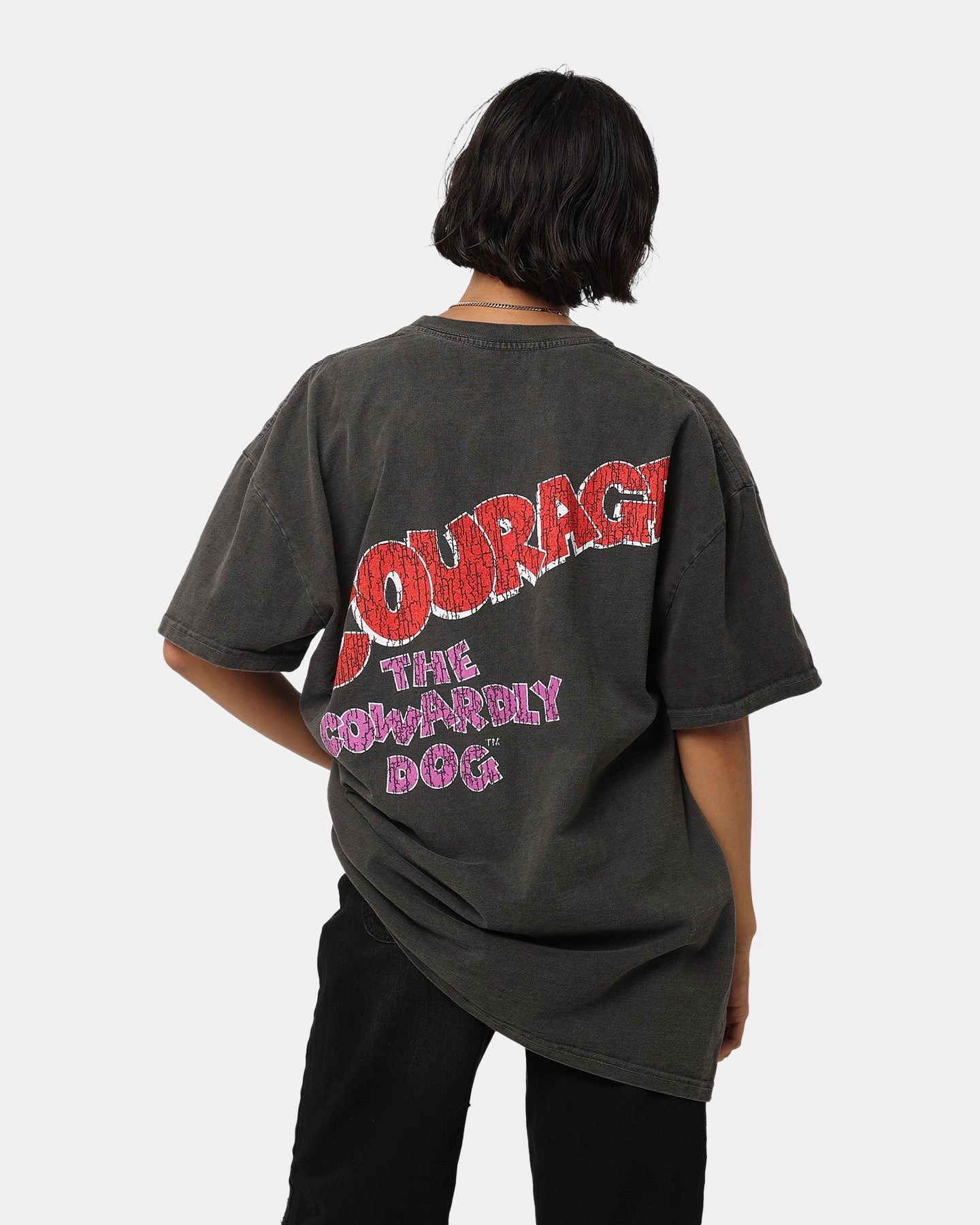 American Thrift X Cartoon Network Courage Heavyweight T-Shirt Black Wash