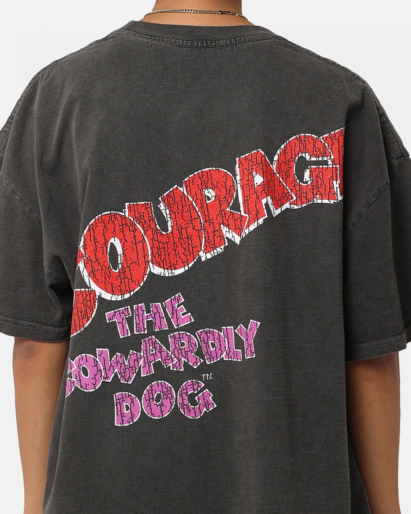 American Thrift X Cartoon Network Courage Heavyweight T-Shirt Black Wash