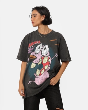 American Thrift X Cartoon Network Courage Heavyweight T-Shirt Black Wash
