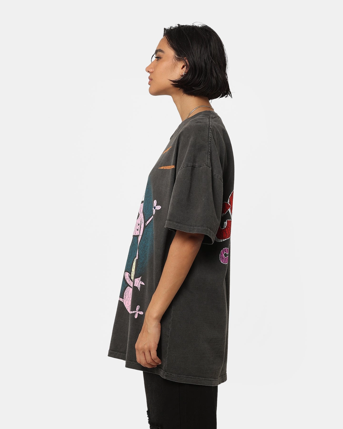 American Thrift X Cartoon Network Courage Heavyweight T-Shirt Black Wash
