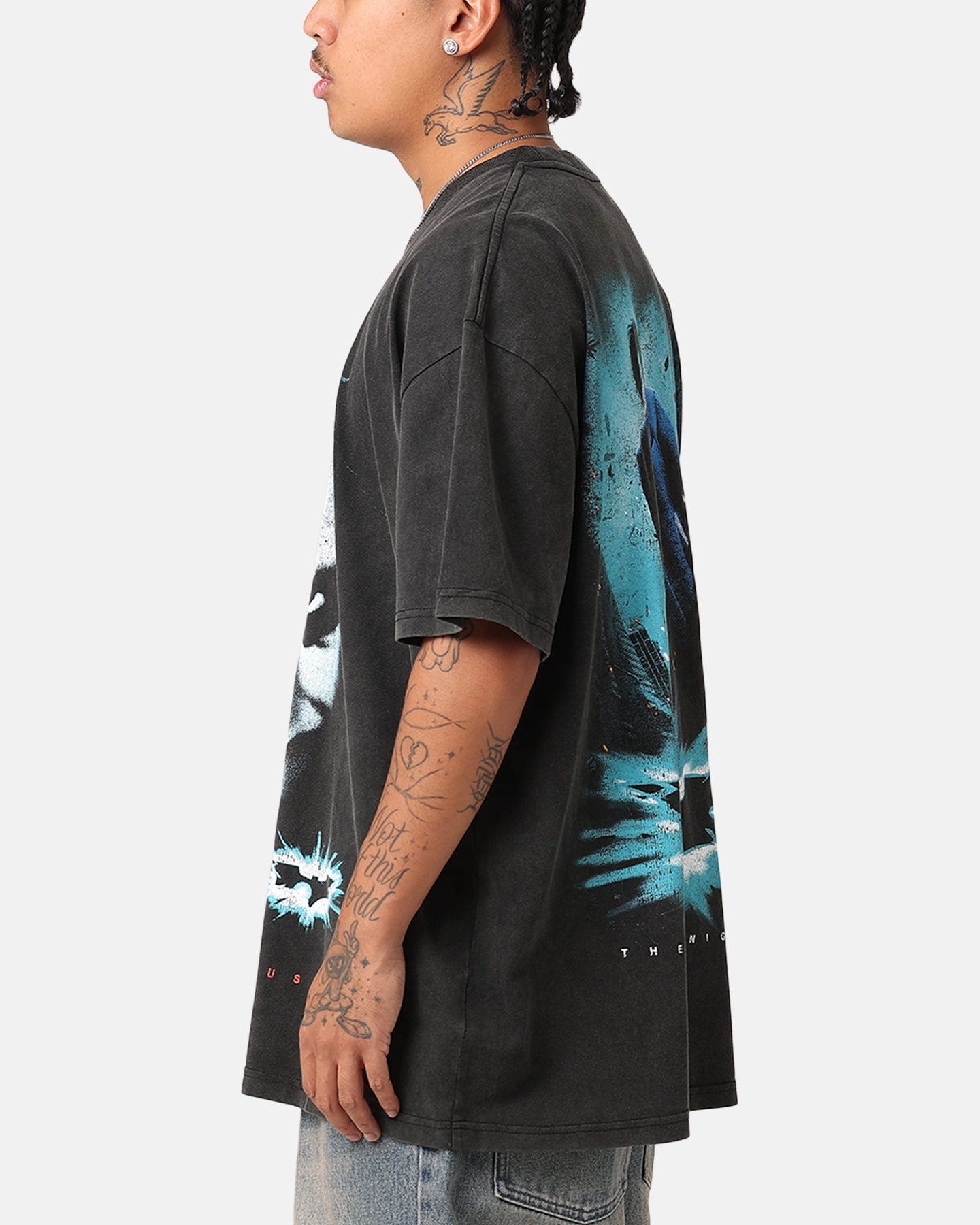 American Thrift X DC Batman The Dark Knight '08 Heavy T-Shirt Vintage Black