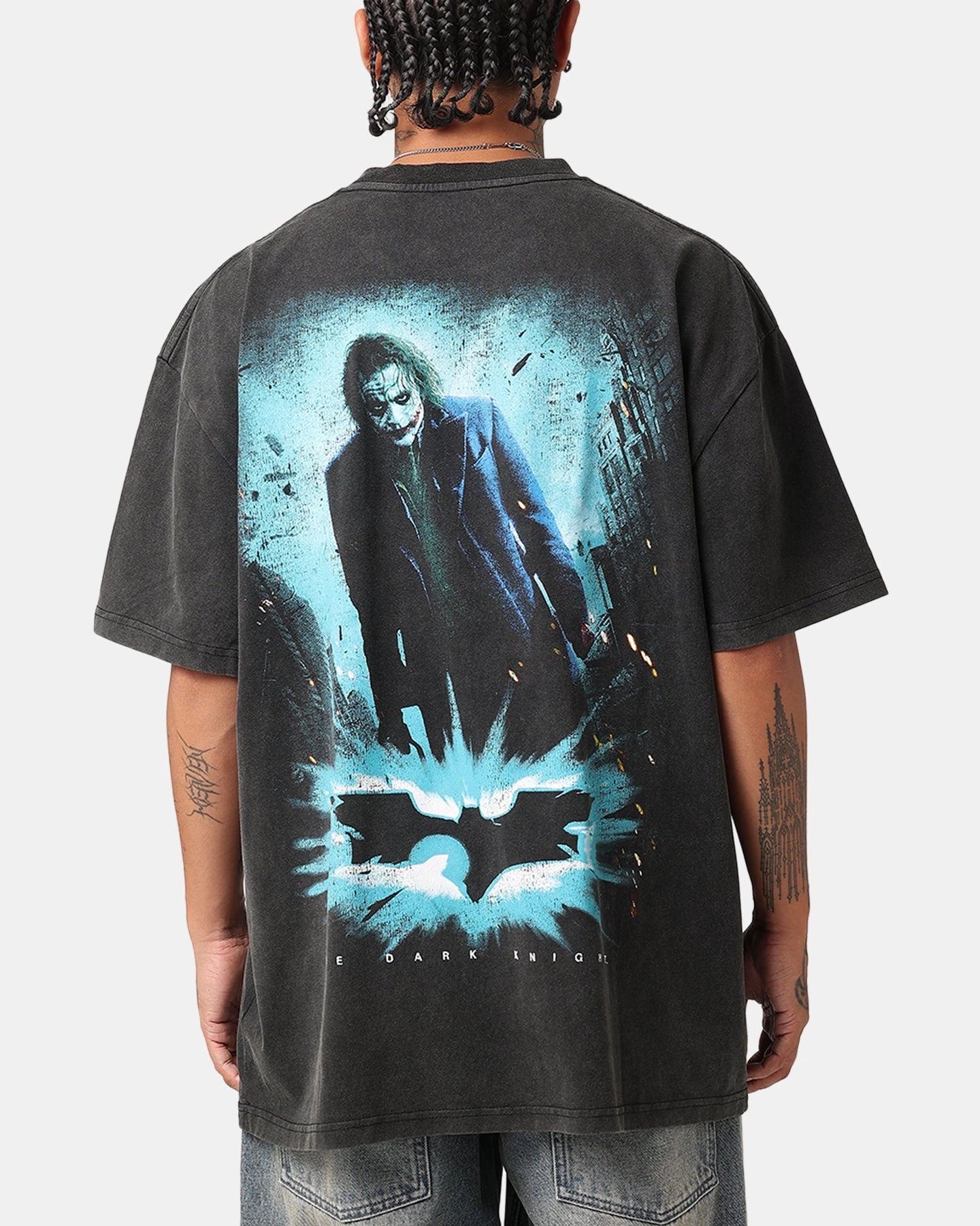 American Thrift X DC Batman The Dark Knight '08 Heavy T-Shirt Vintage Black