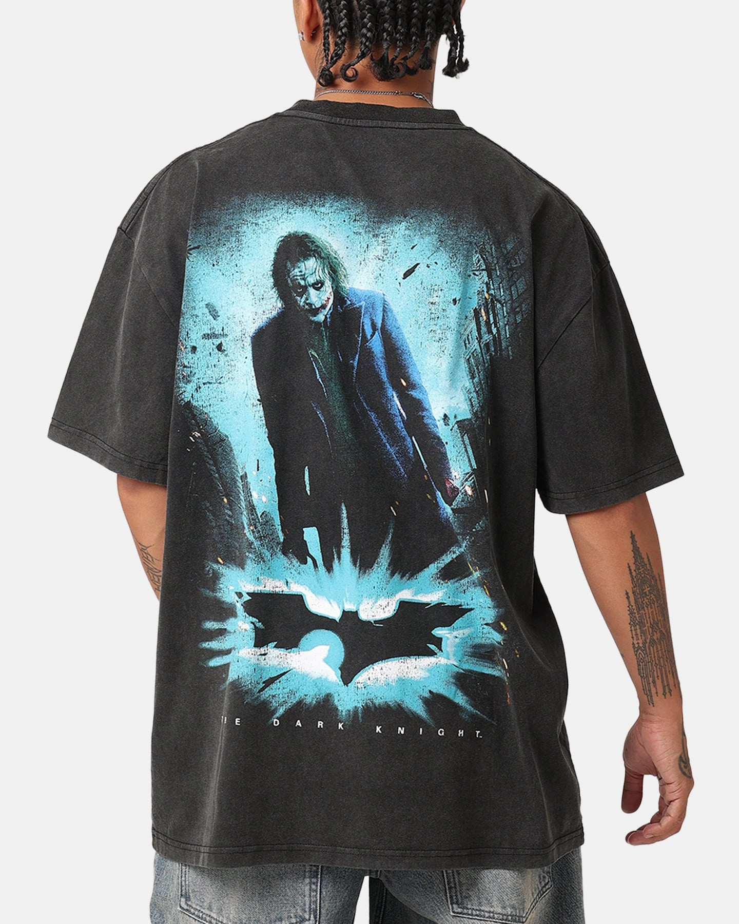 American Thrift X DC Batman The Dark Knight '08 Heavy T-Shirt Vintage Black