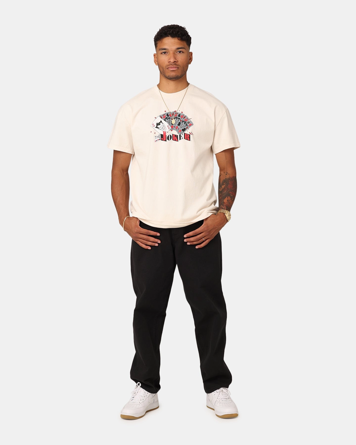 American Thrift X DC Batman The Joker 93 Heavyweight Vintage T-Shirt Off White