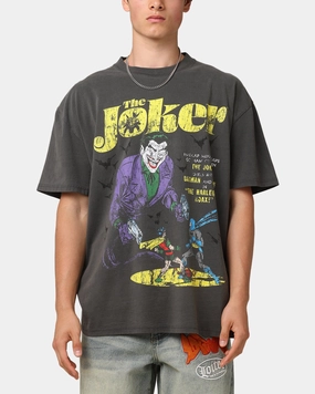 American Thrift X DC Batman The Joker Harley Hoax Heavy T-Shirt Black Wash
