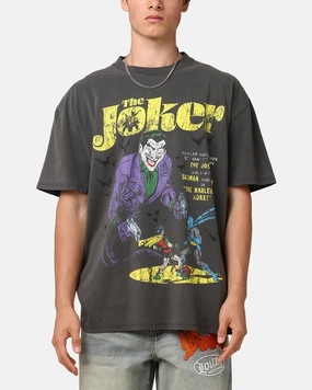 American Thrift X DC Batman The Joker Harley Hoax Heavy T-Shirt Black Wash