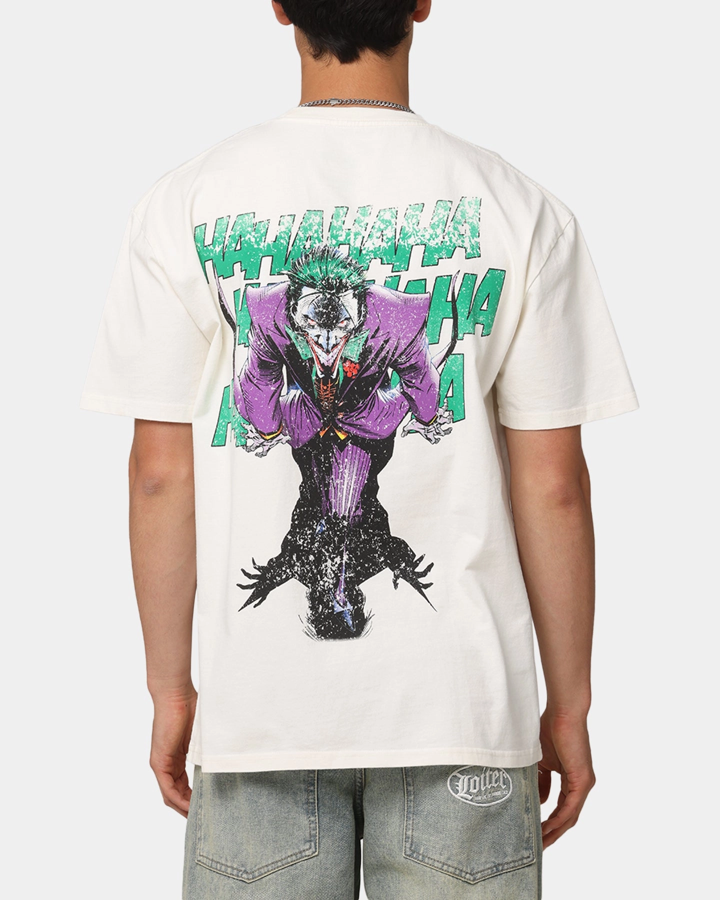 American Thrift X DC Batman The Joker Rings Heavyweight T-Shirt Off White
