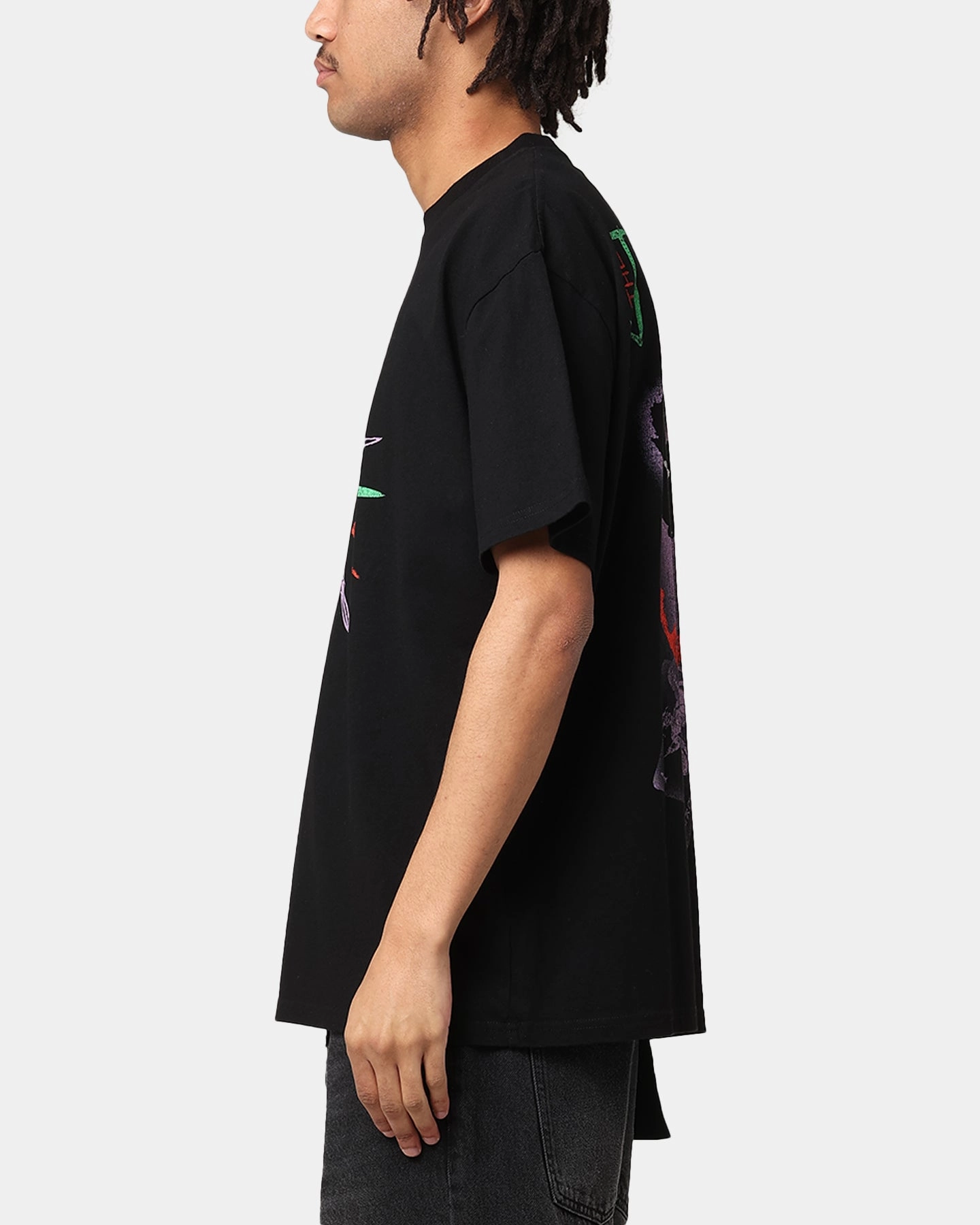 American Thrift X DC Batman The Joker Scars Heavy T-Shirt Black