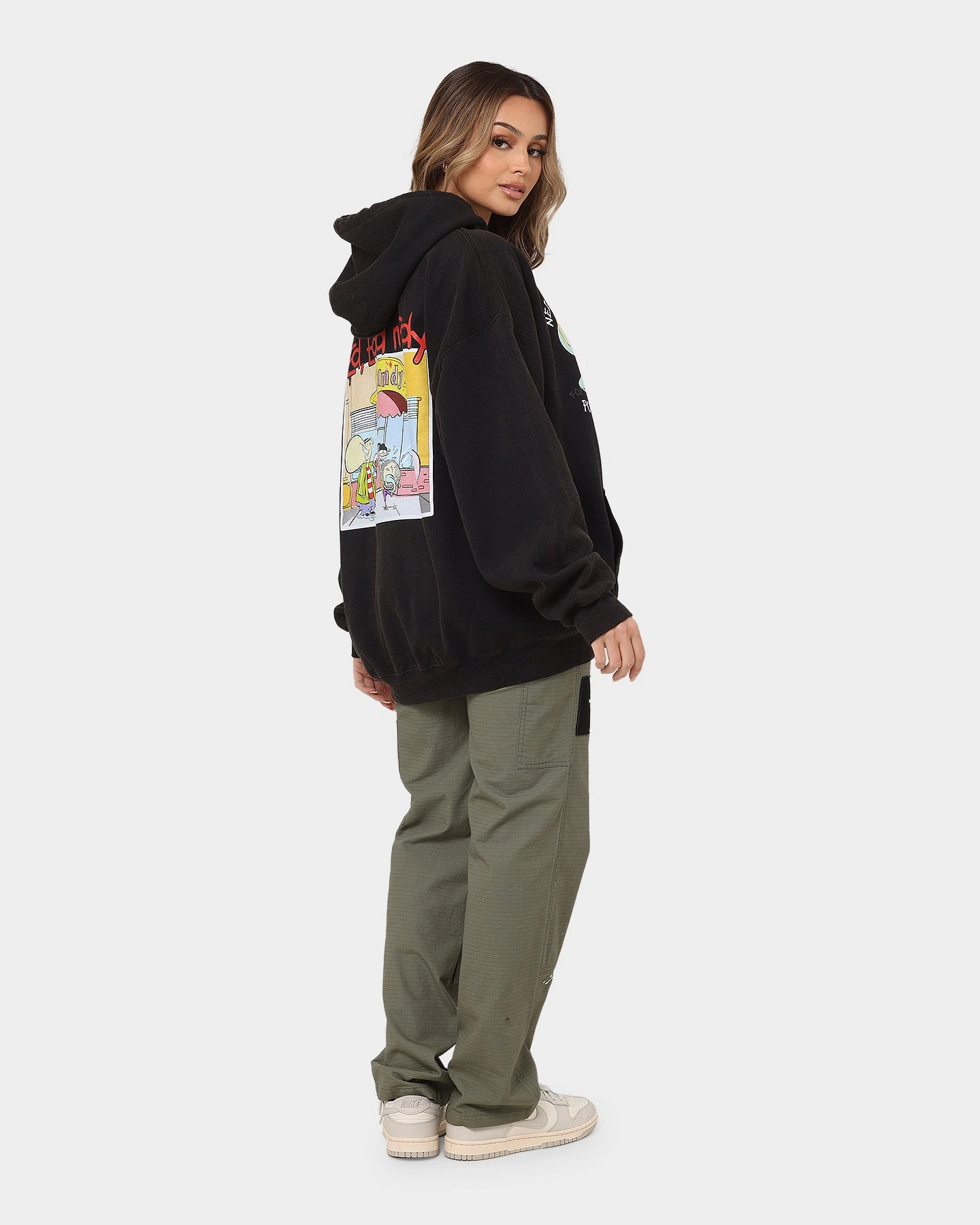 American Thrift X Ed. Edd n Eddy Jawbreaker Vintage Hoodie Black Wash