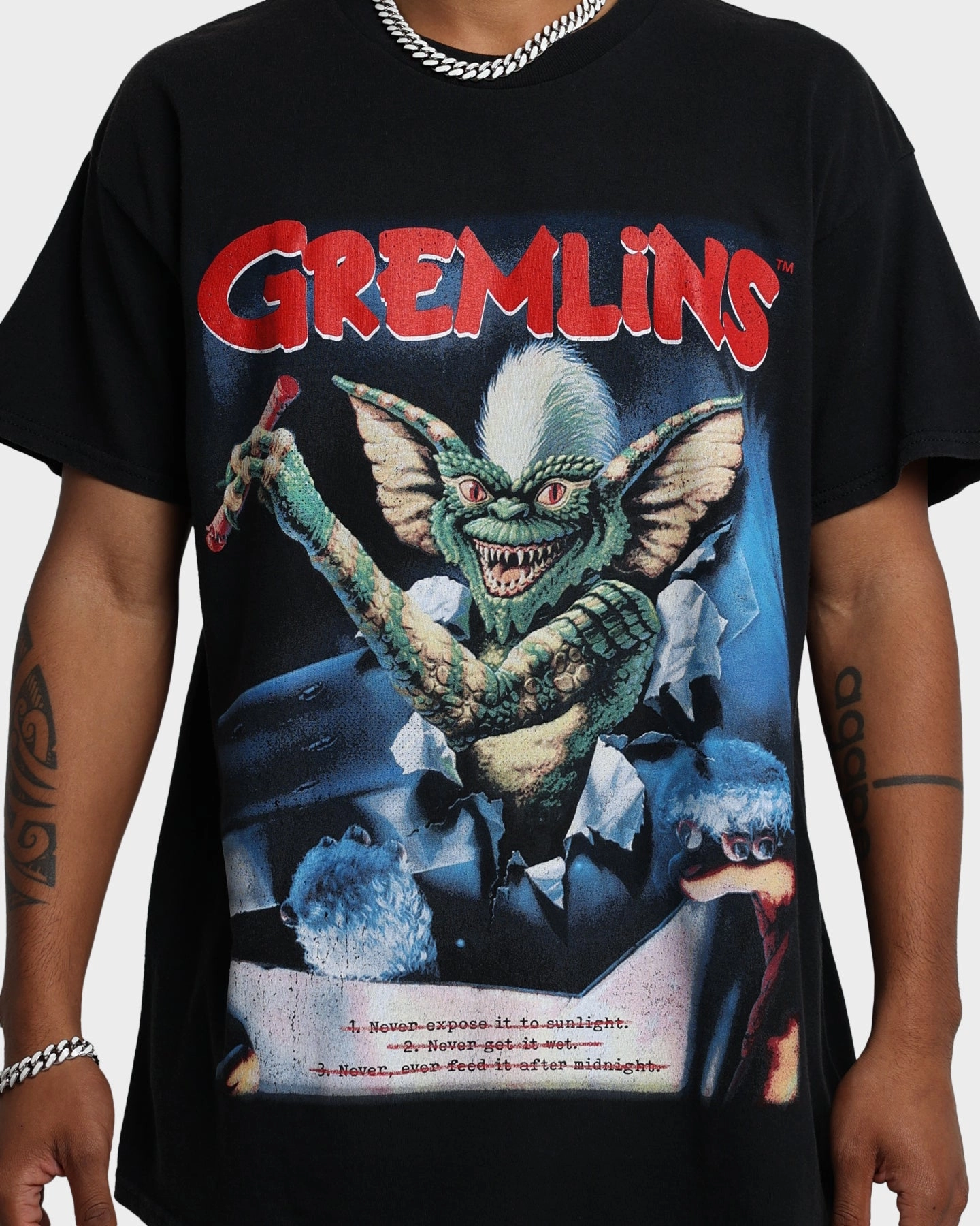 American Thrift X Gremlins Gremlins Vintage T-Shirt Black Wash