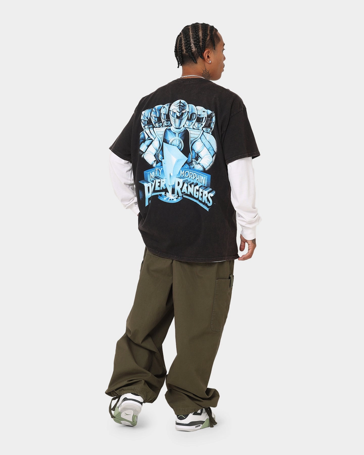 American Thrift X Power Rangers Mighty Morphin Vintage T-Shirt Black Wash