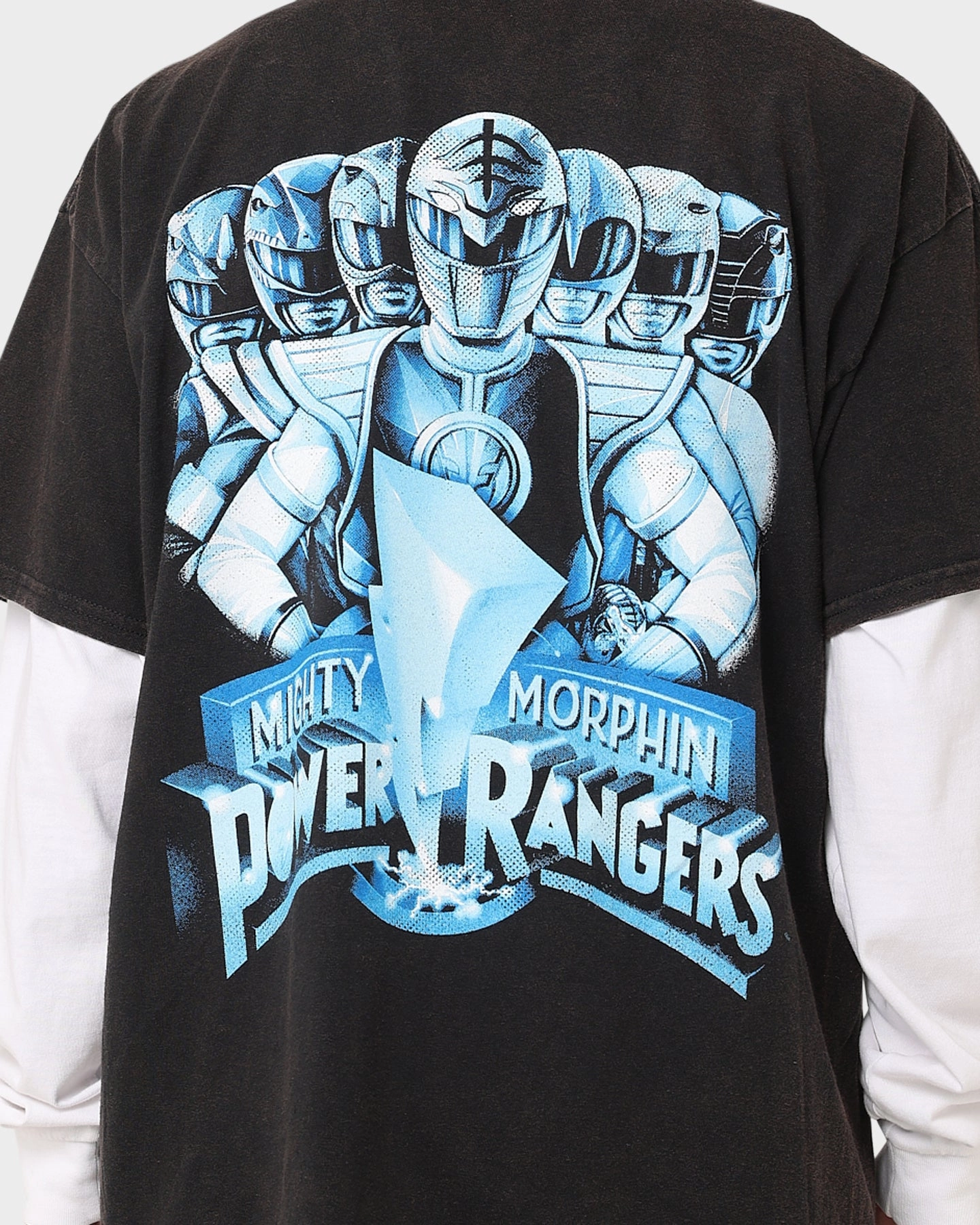 American Thrift X Power Rangers Mighty Morphin Vintage T-Shirt Black Wash