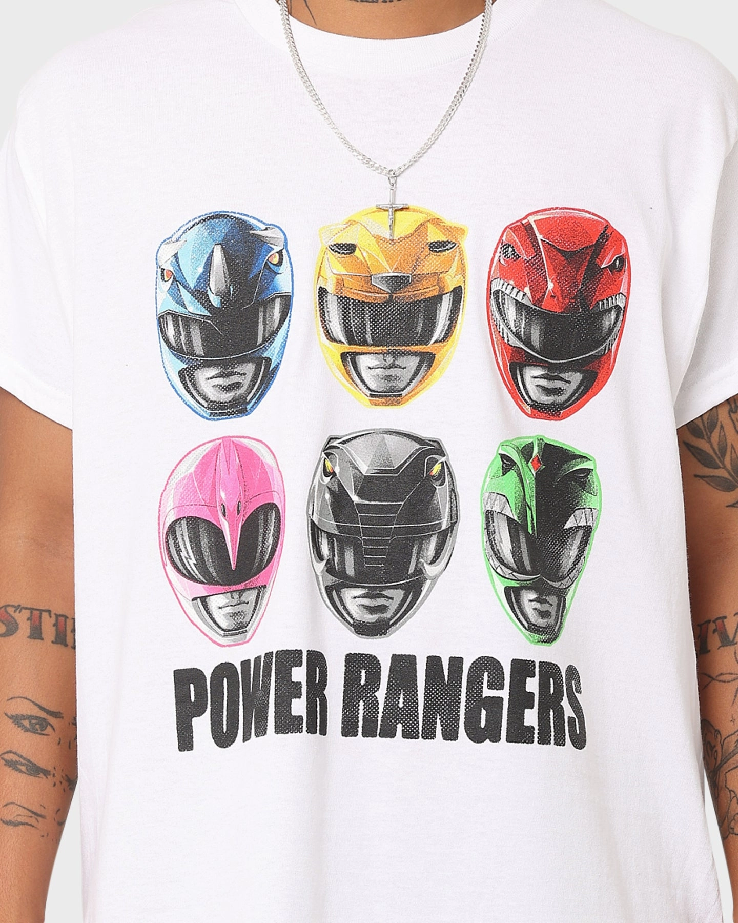 American Thrift X Power Rangers Power Rangers Vintage T-Shirt White