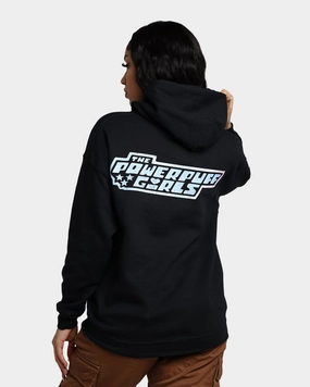 American Thrift X Powerpuff Girls Powerpuff Grid Logo Hoodie Black