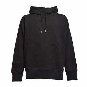 Black Cotton Jersey Hoodie