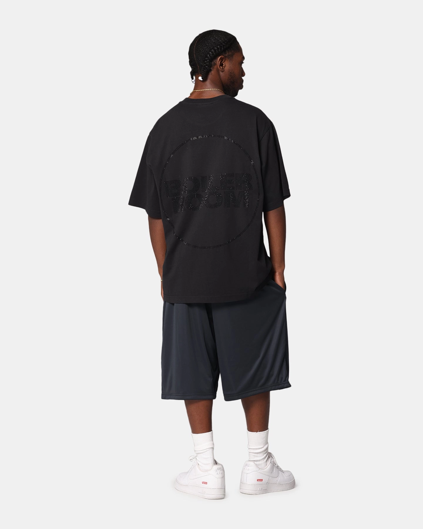Boiler Room Rhiinestone T-Shirt Black