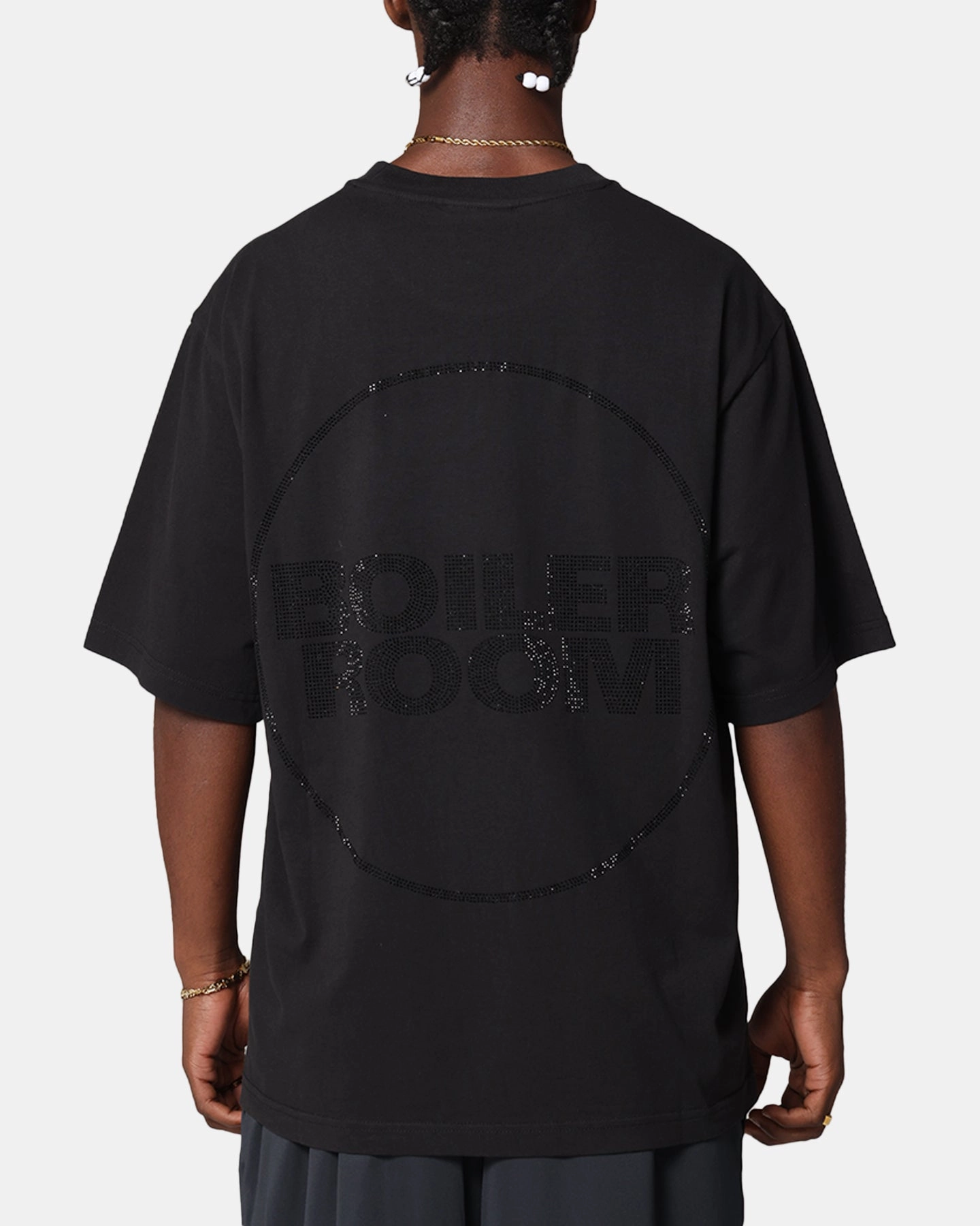 Boiler Room Rhiinestone T-Shirt Black