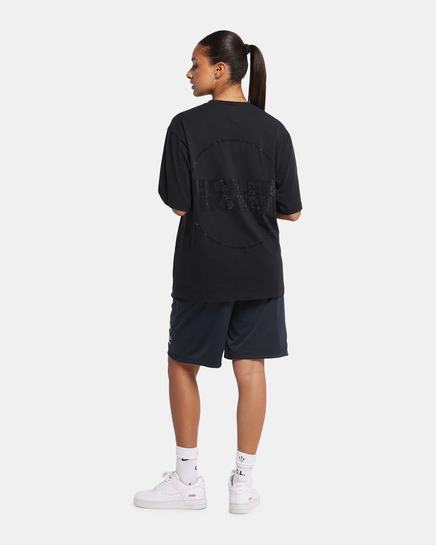 Boiler Room Rhiinestone T-Shirt Black