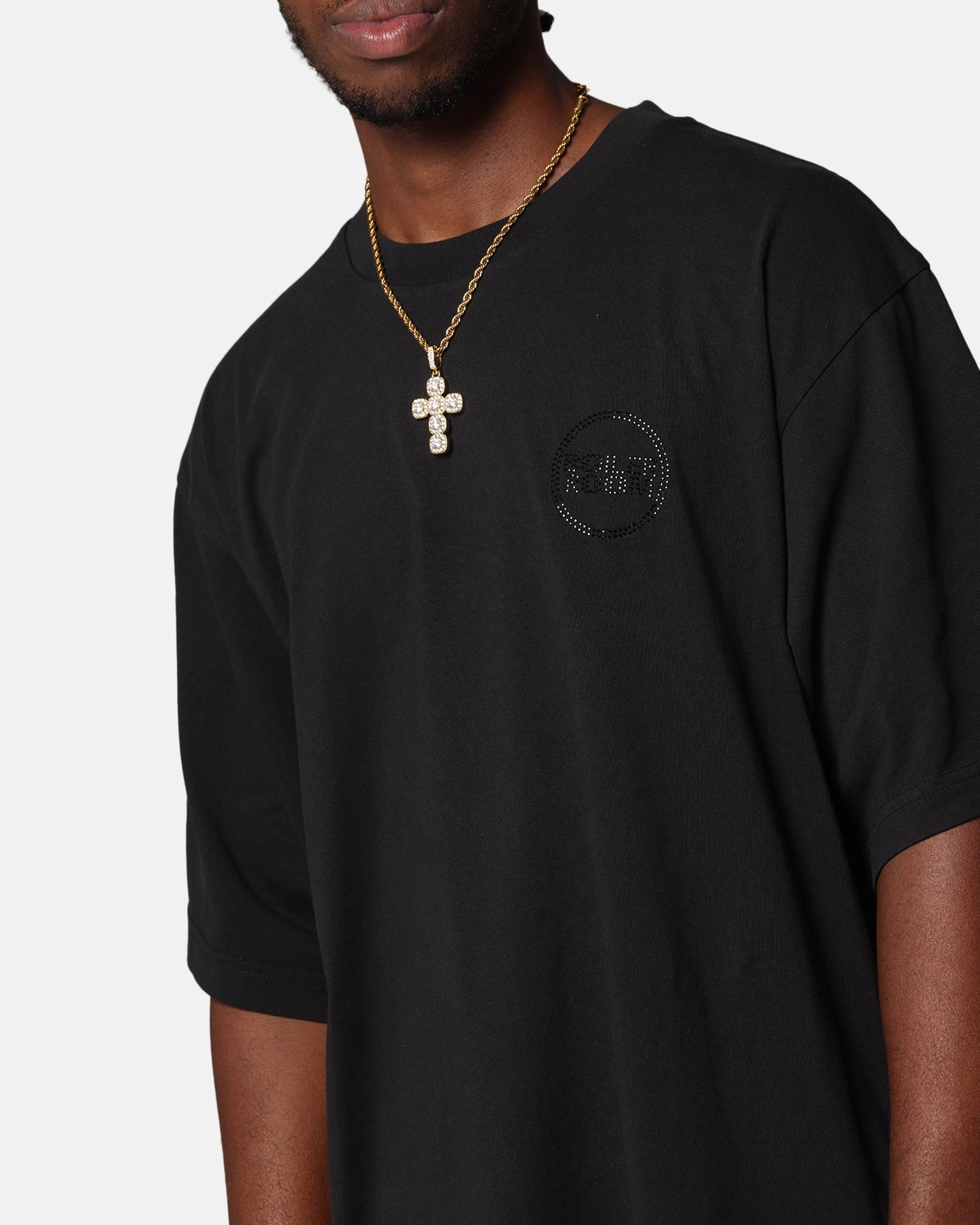 Boiler Room Rhiinestone T-Shirt Black