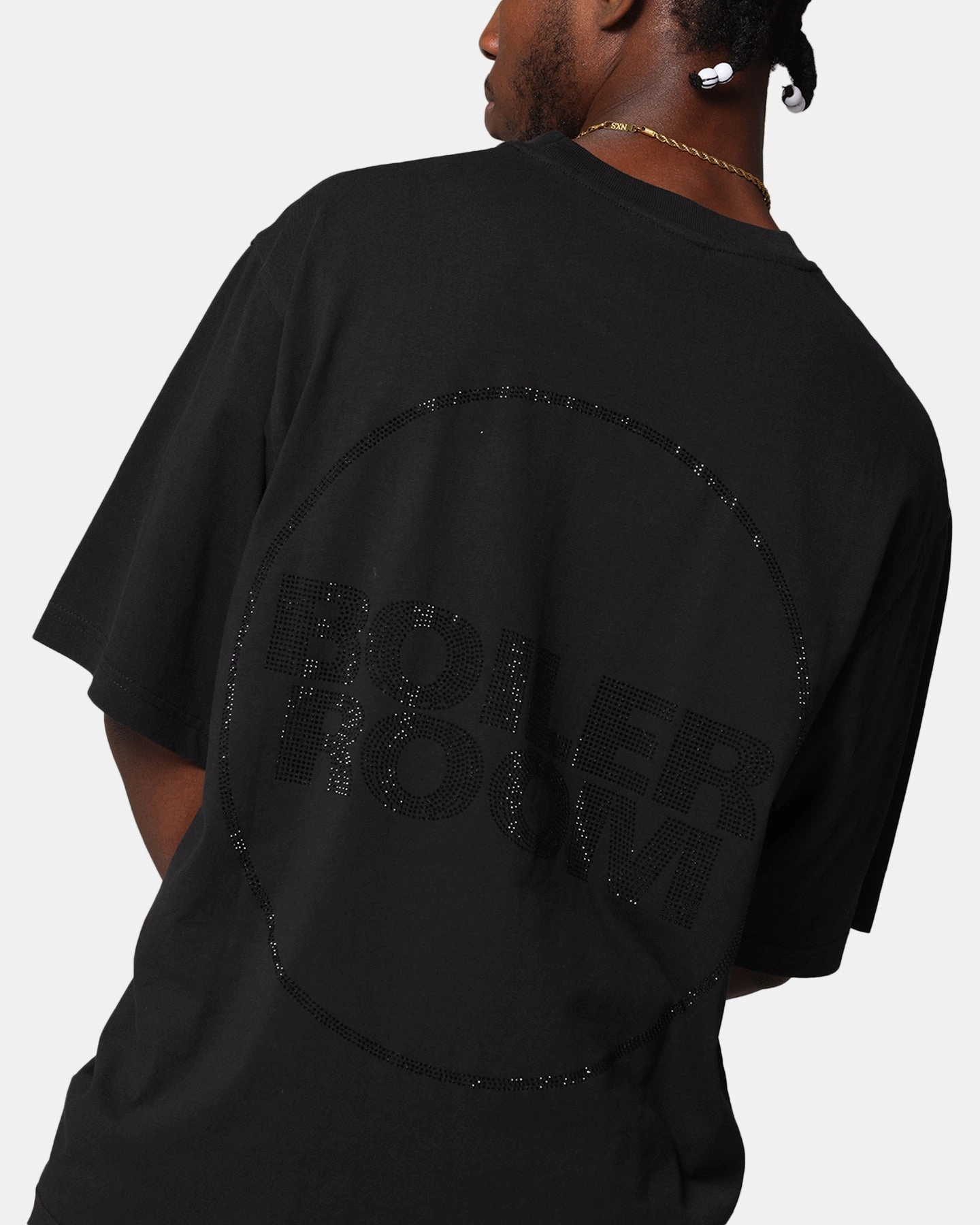 Boiler Room Rhiinestone T-Shirt Black