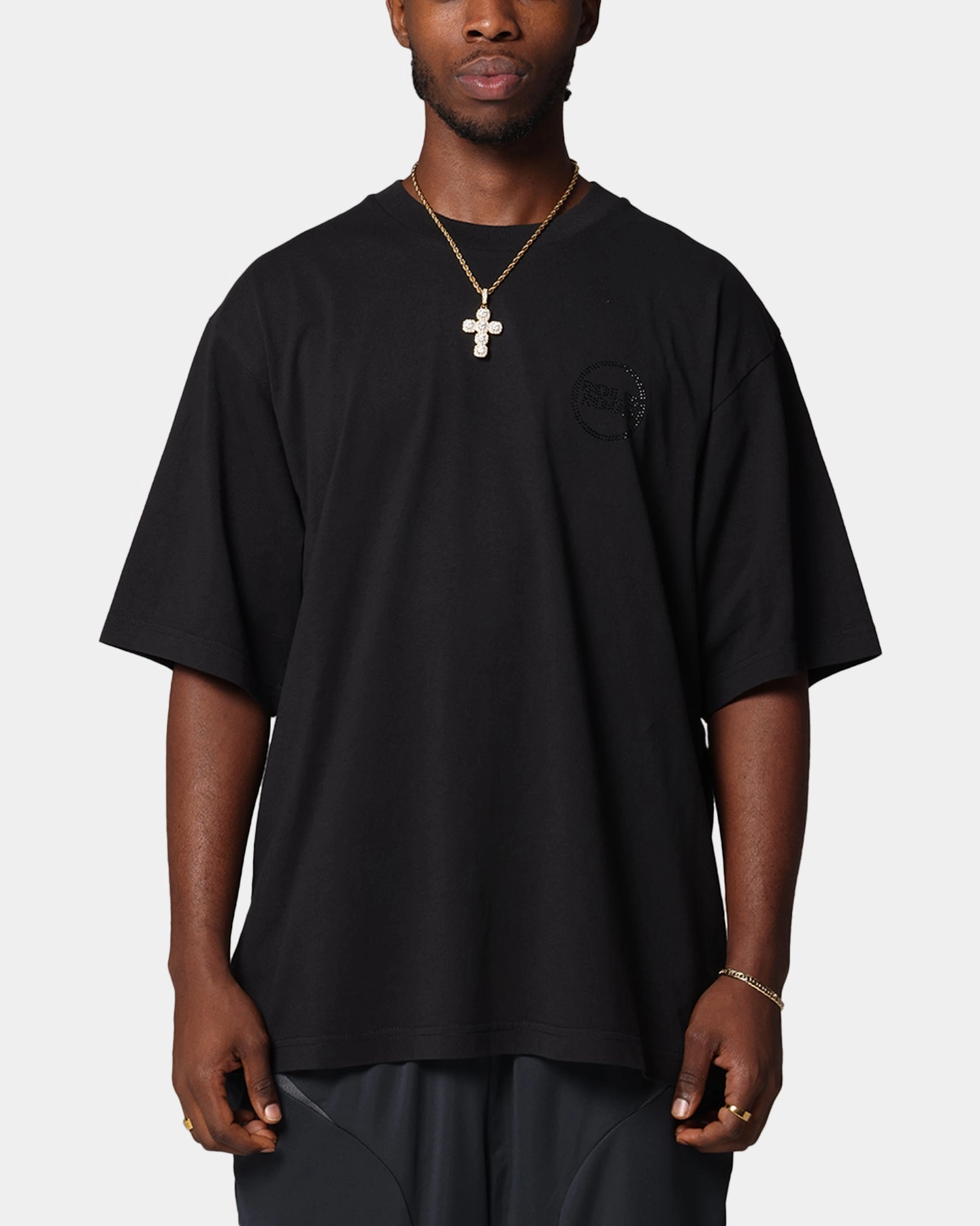 Boiler Room Rhiinestone T-Shirt Black