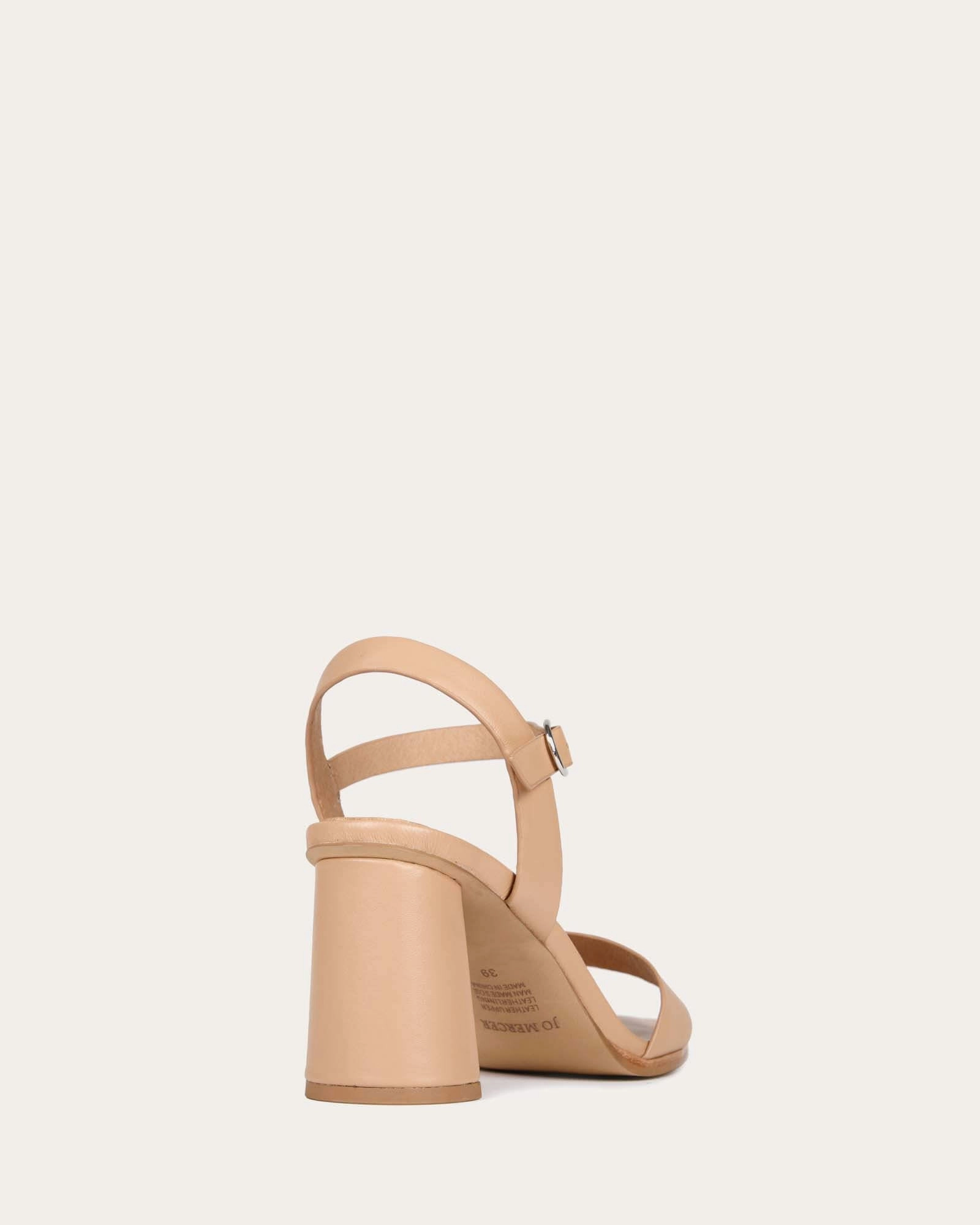 CALAIS HIGH HEEL SANDALS BEIGE LEATHER