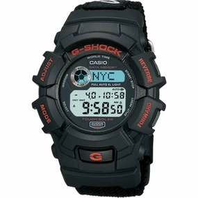 Casio Men's Watch - G-Shock Solar Power Digital Dial Black Nylon Strap | G2300B-1V