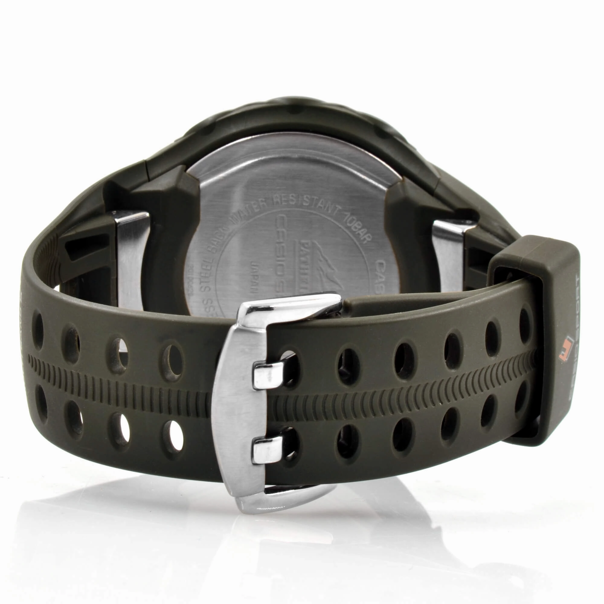 Casio Men's Watch - Pathfinder Digital Compass Green Resin Strap Digital | PAW1200-3V