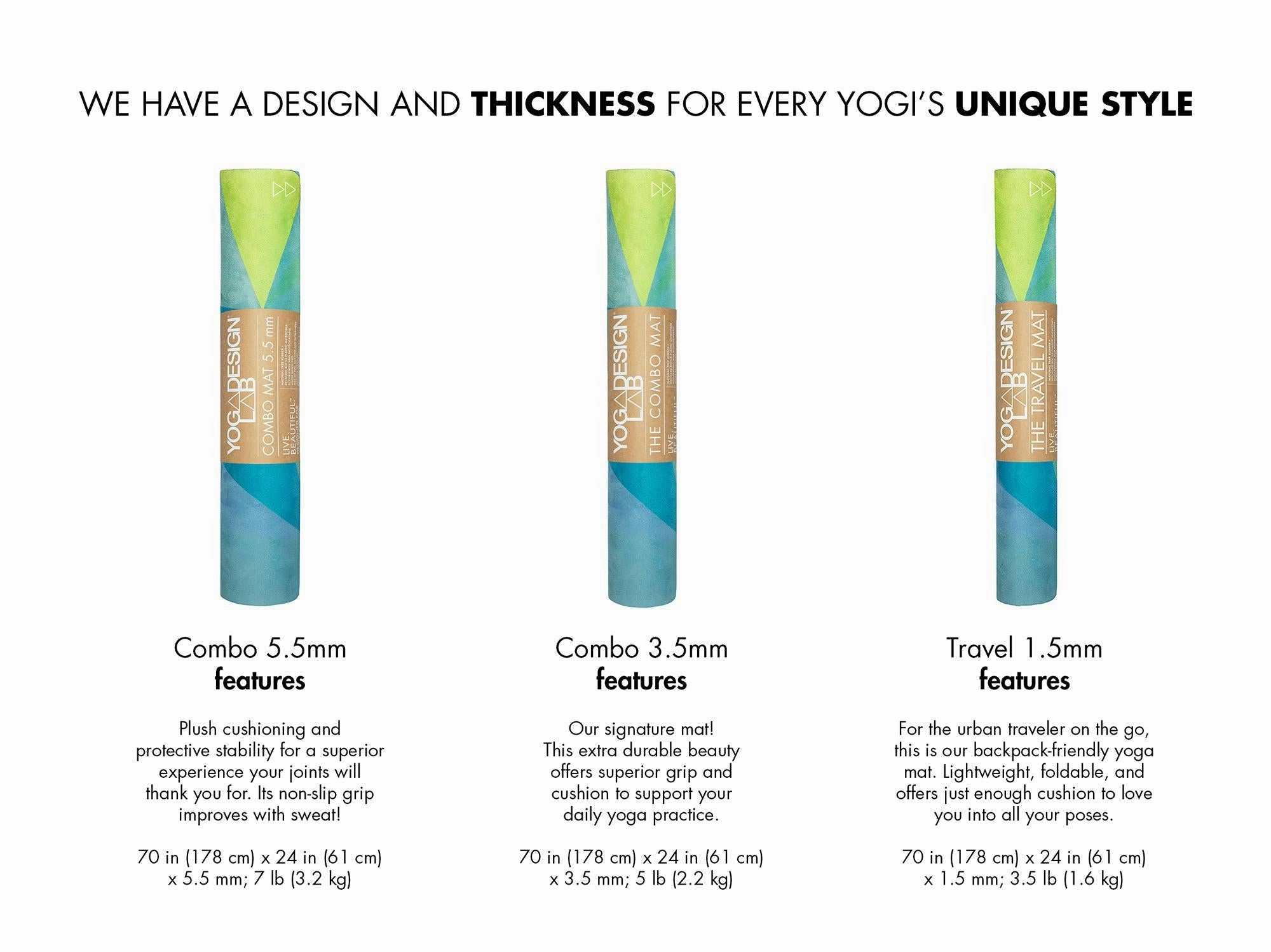 Combo Yoga Mat 3.5mm Geo