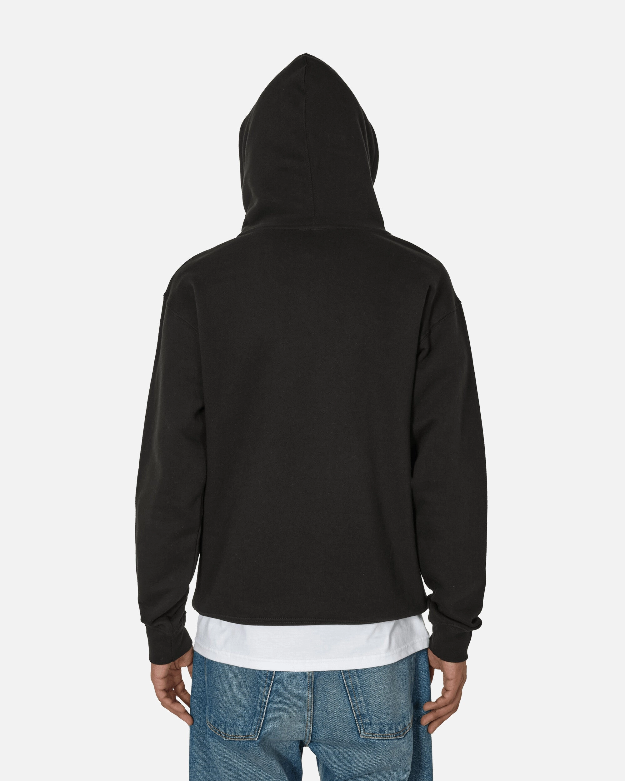 Curved Logo Hoodie Black