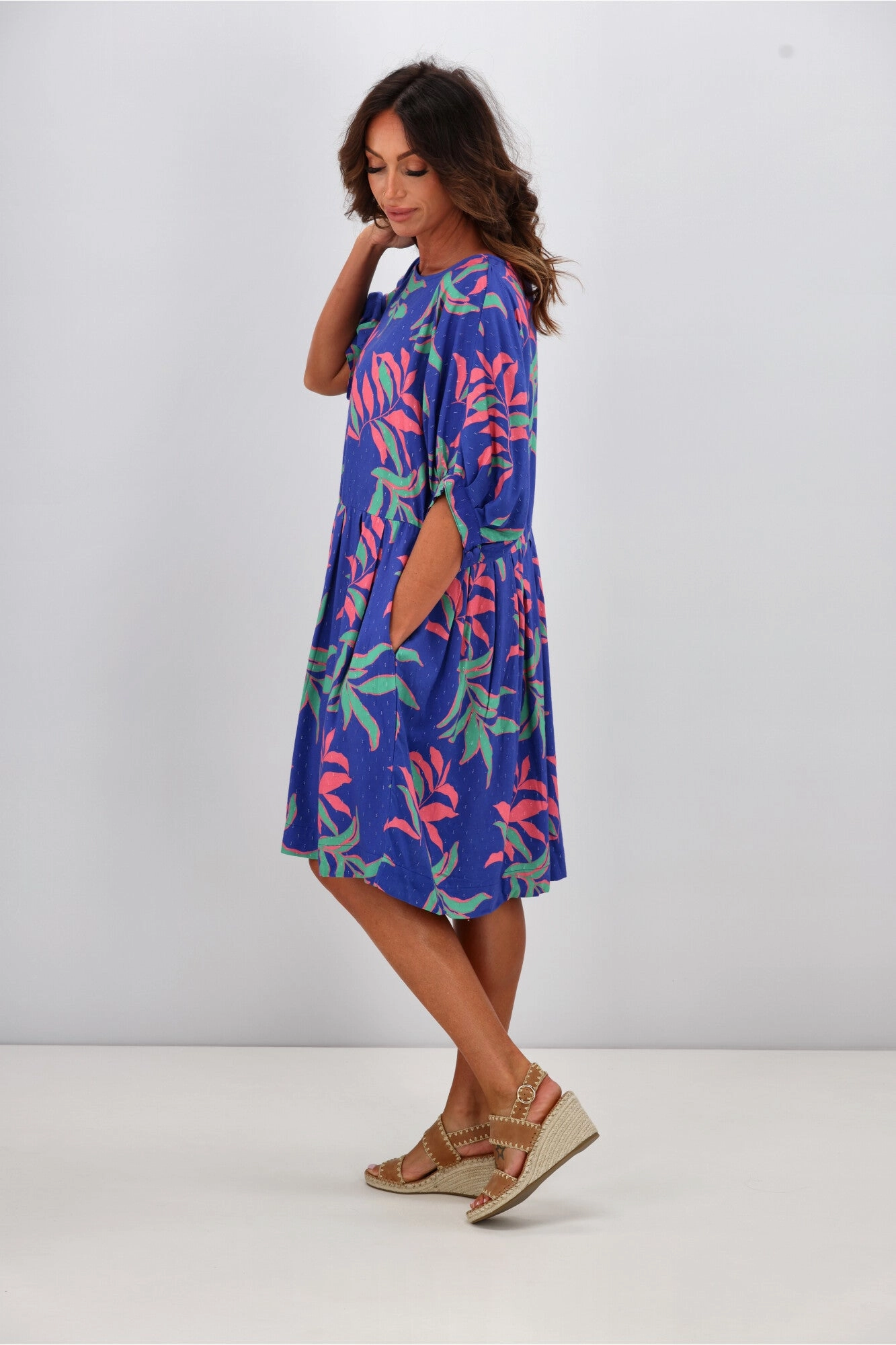 Elm Leilani Dress Lani Tropical Print