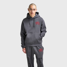 Hoodrich Crown Oversized Pullover Hoodie Asphalt / Lychee
