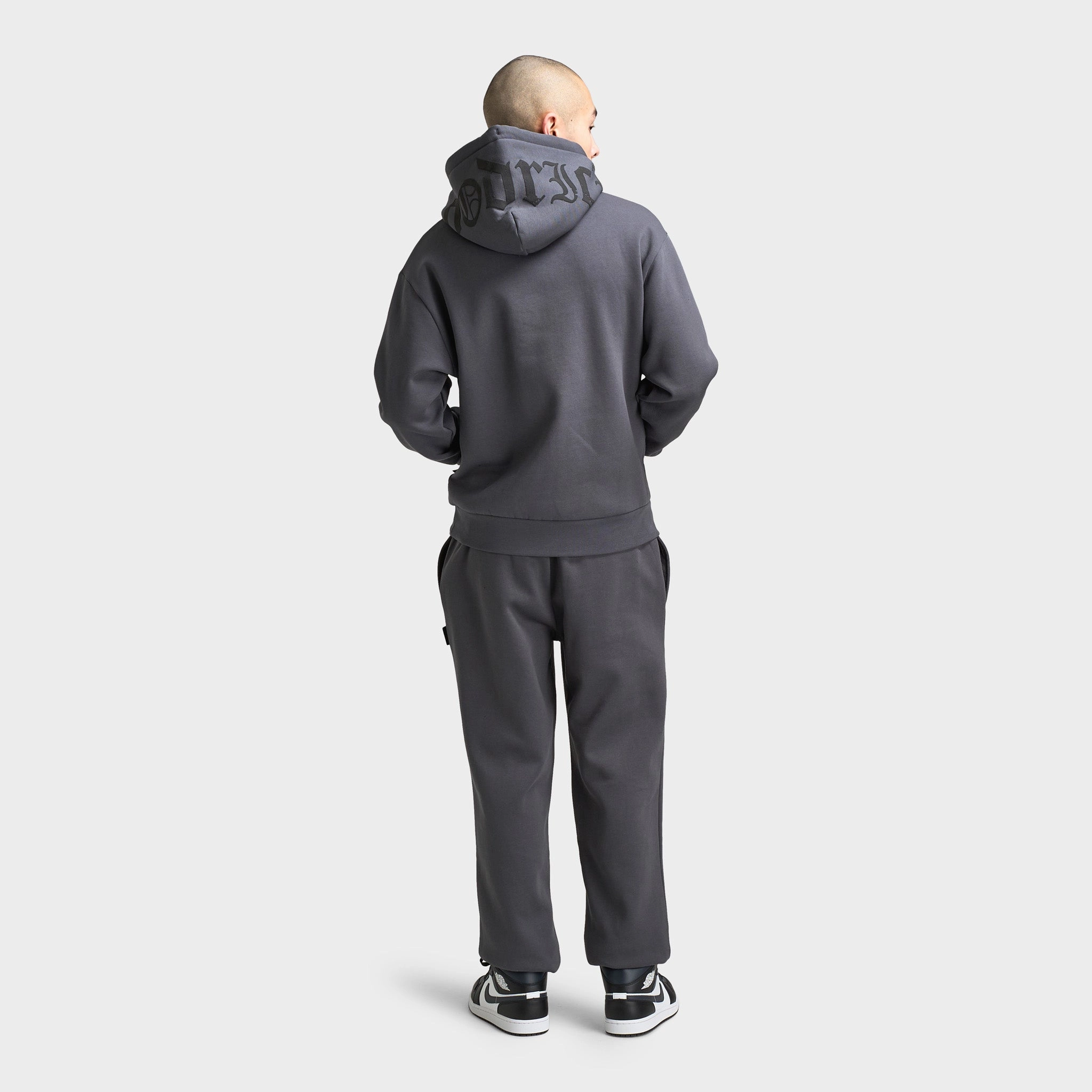 Hoodrich Crown Oversized Pullover Hoodie Asphalt / Lychee