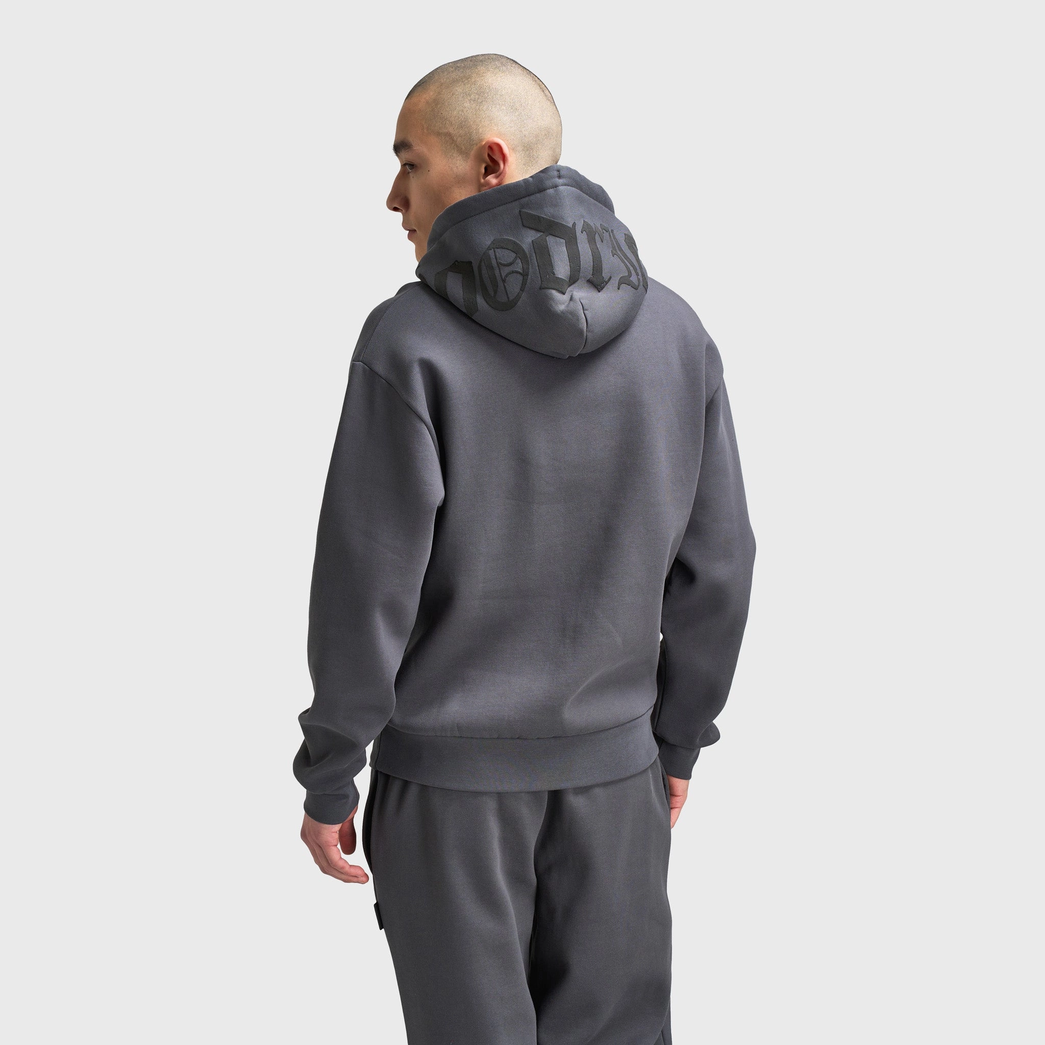 Hoodrich Crown Oversized Pullover Hoodie Asphalt / Lychee