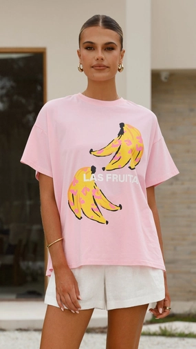 Las Fruitas Top - Pink