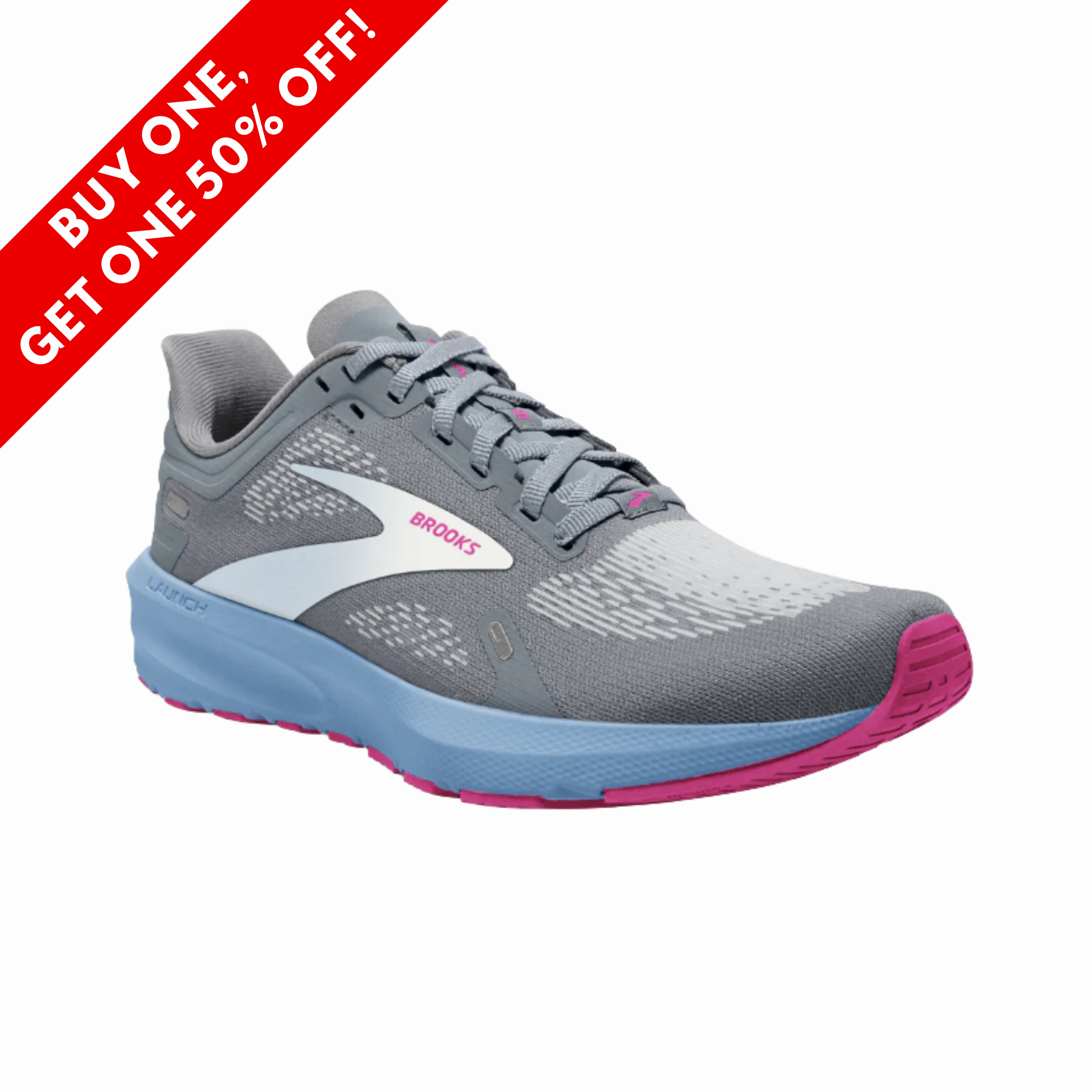 Launch 9 - Grey/Blue/Pink (B Width).