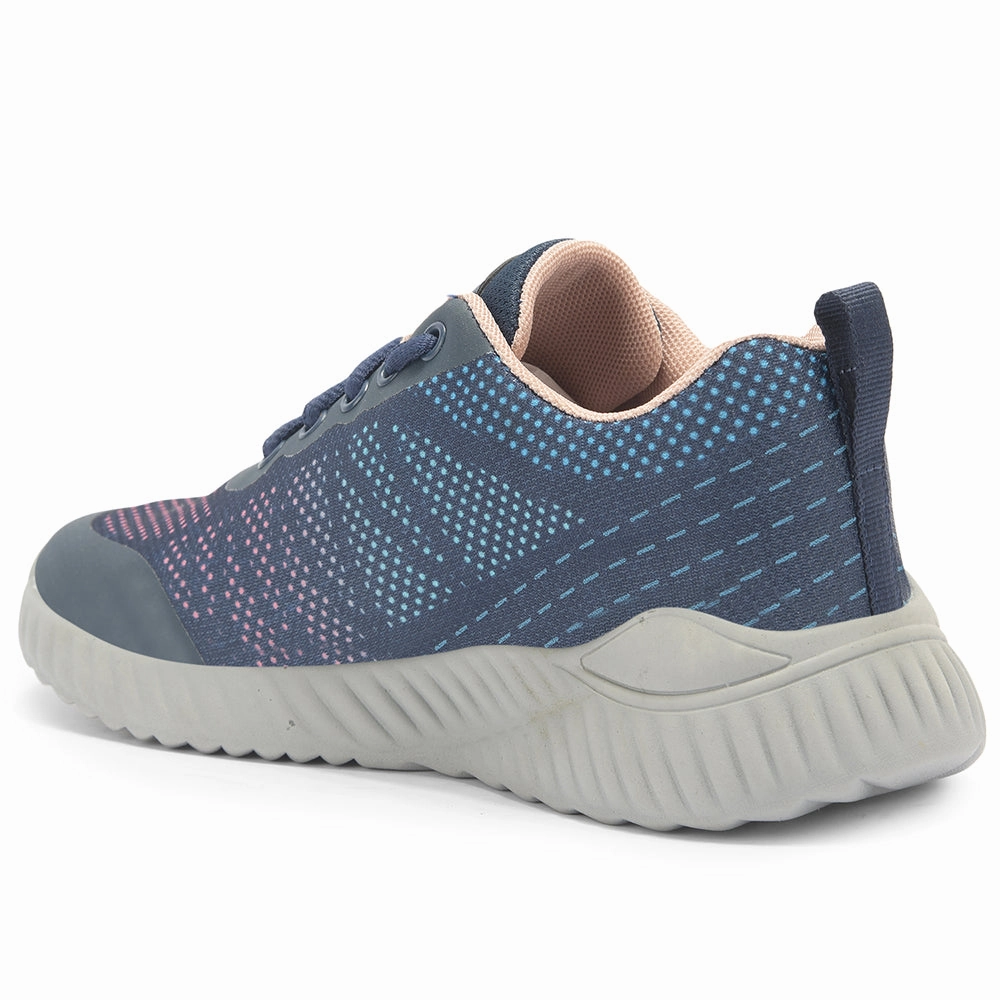 Leap7x Peach Lacing Sports Walking Shoes For Kids NITKID-4EL By Liberty