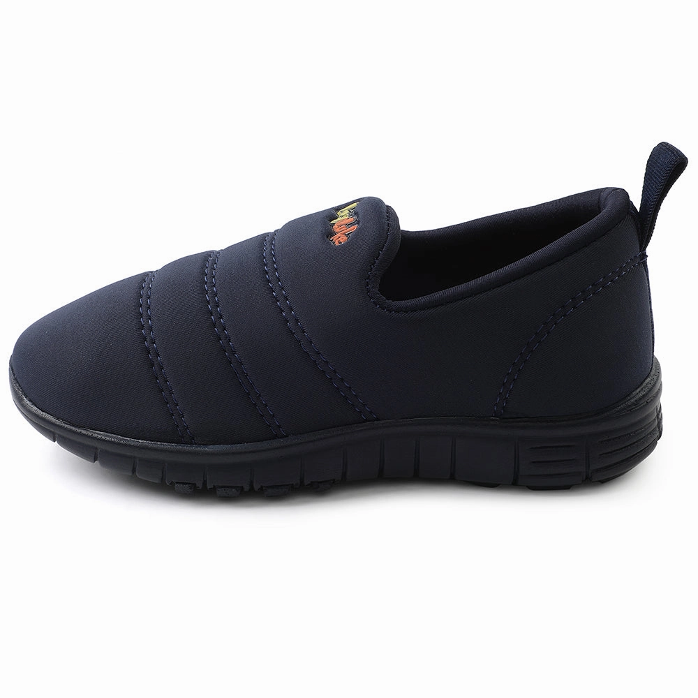 Lucy&Luke Navy Blue Sports Non Lacing Walking Shoes For Kids 2123-34 By Liberty