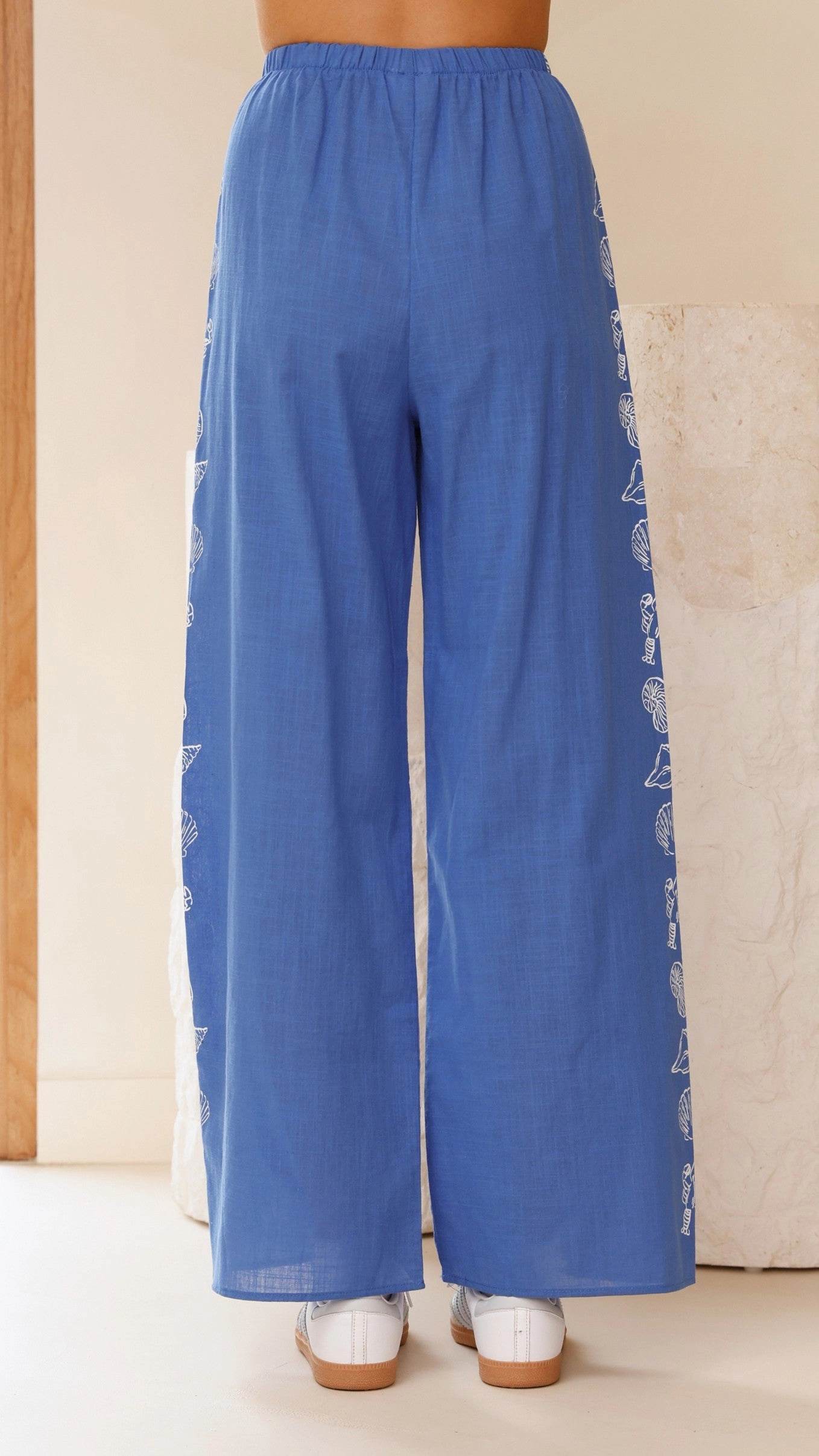 Mar Da Bahia Top and Pants Set - White/Blue