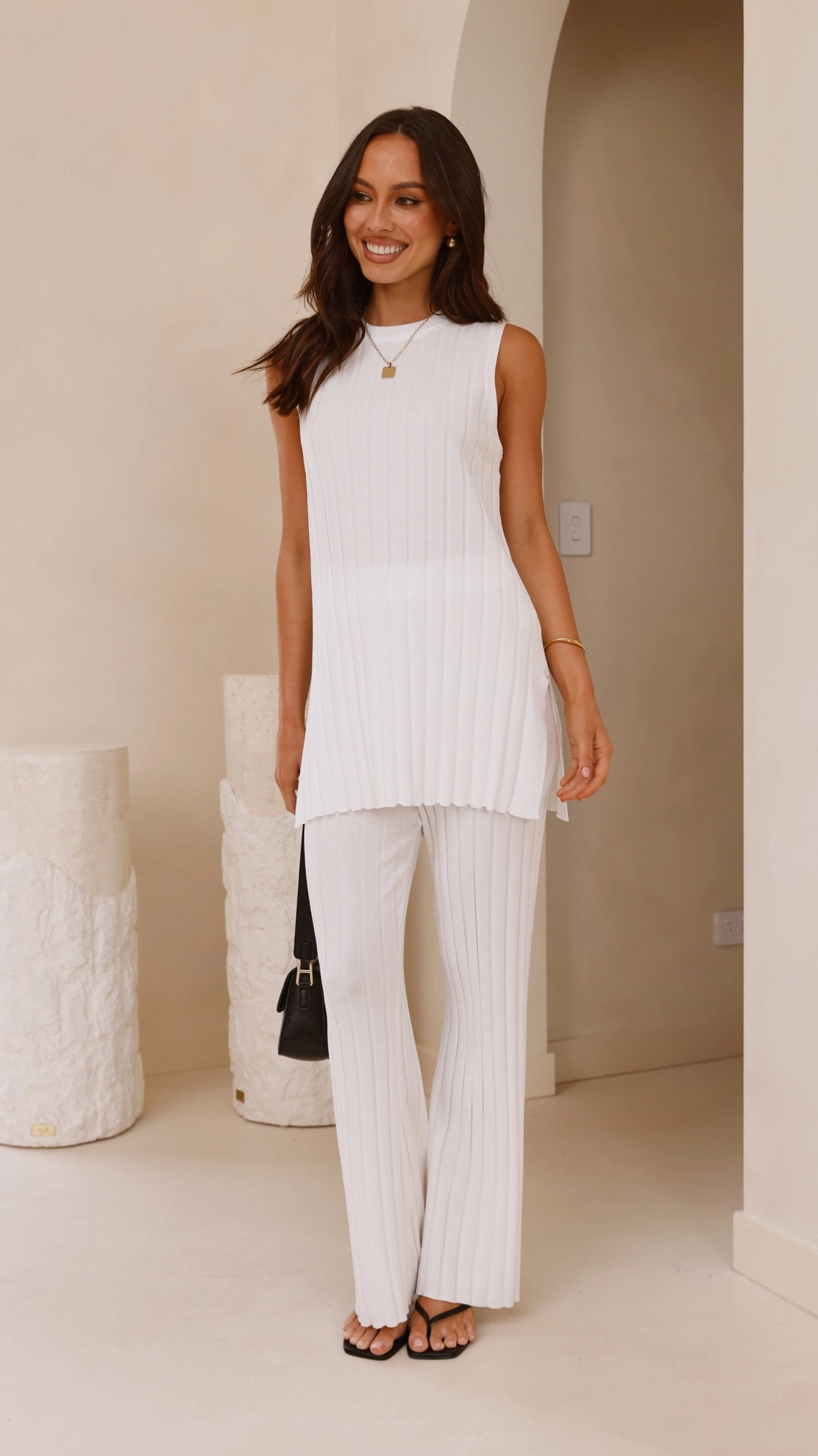 Megan Knit Top - White