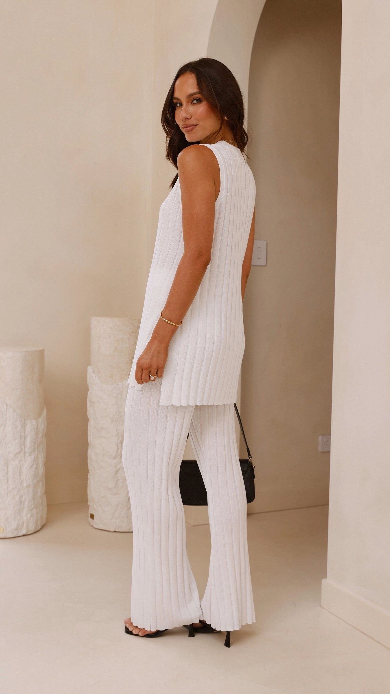 Megan Knit Top - White