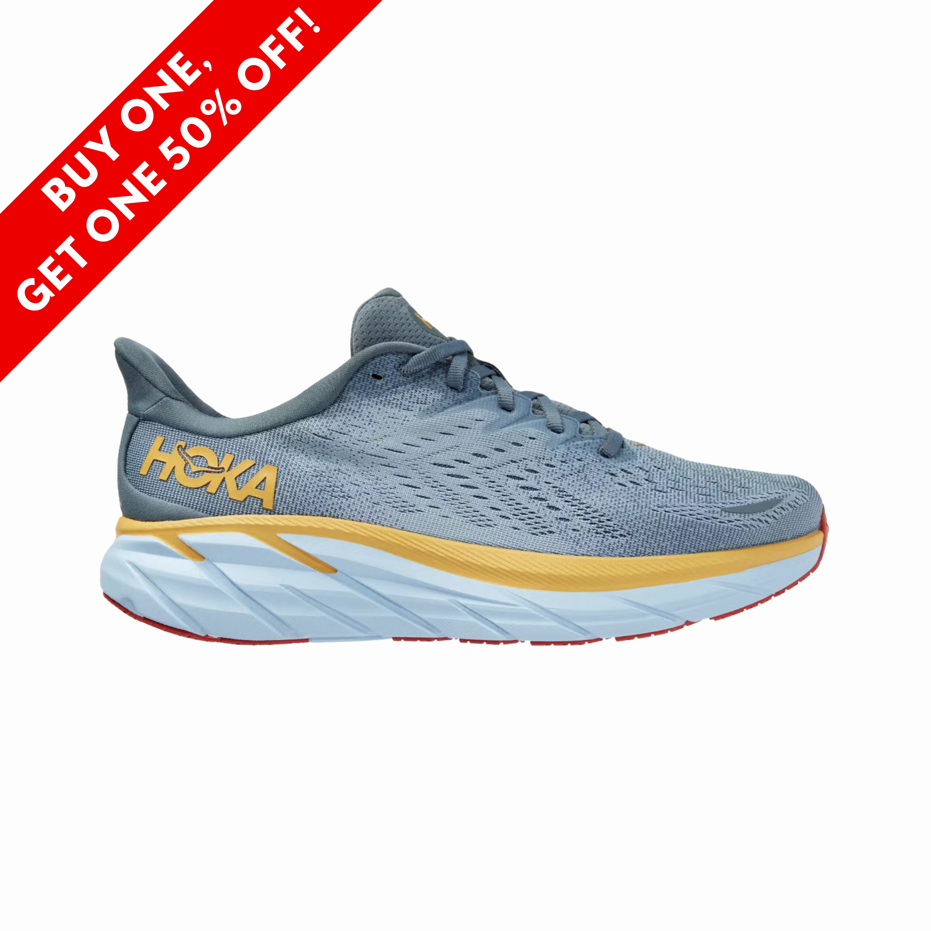Men's Clifton 8 - Goblin Blue/Mountain Spring (2E Width)
