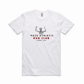 Mens Pace Athletic Run Club - Deeks Tee - White